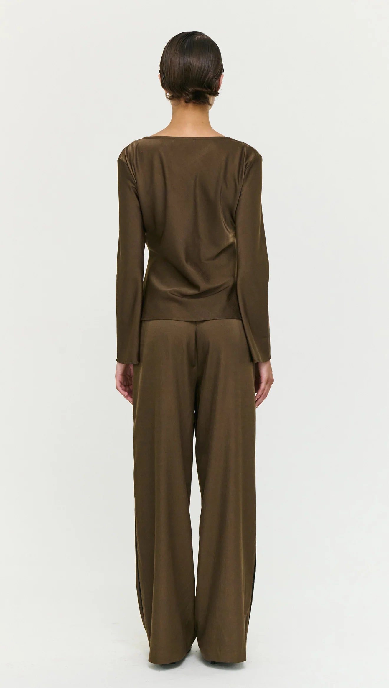 Staple the Label Dakota Bias Top - espresso