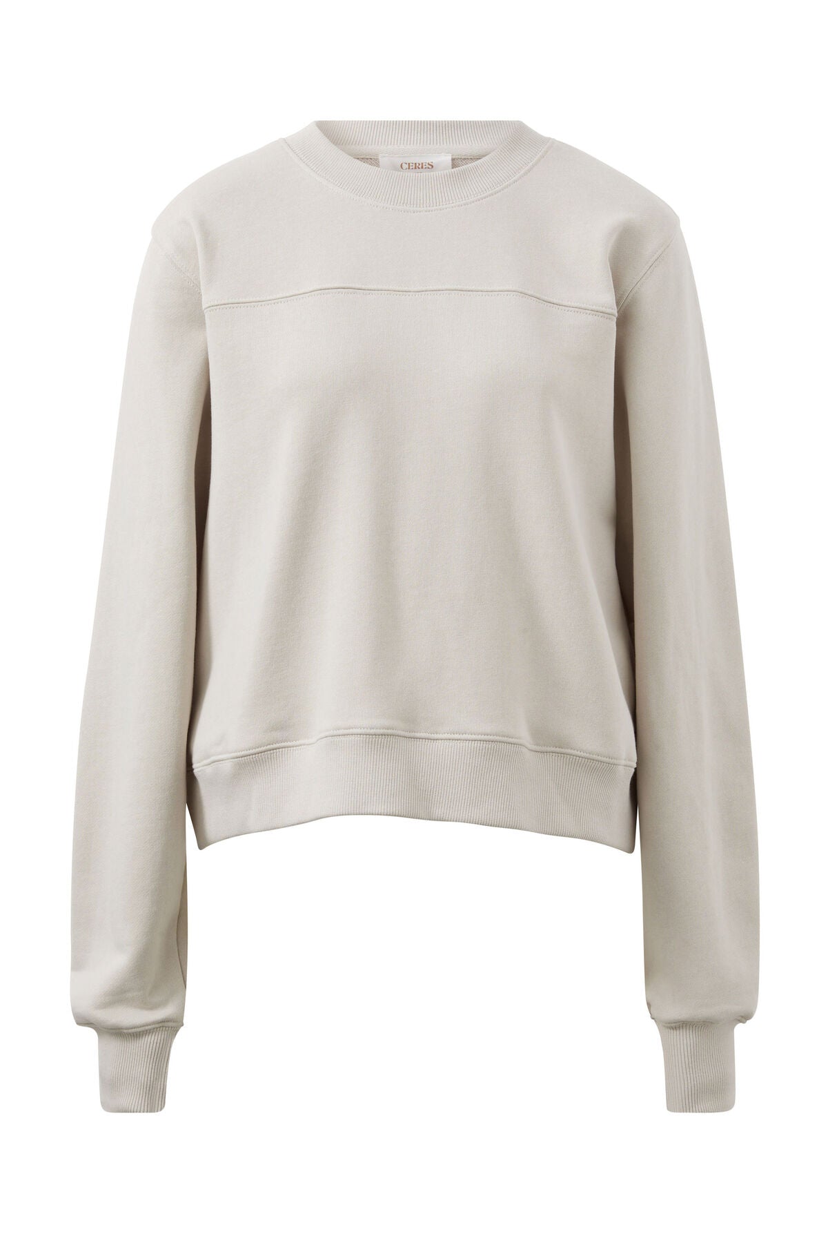 Ceres Alba Seamed Fleece Top - almond