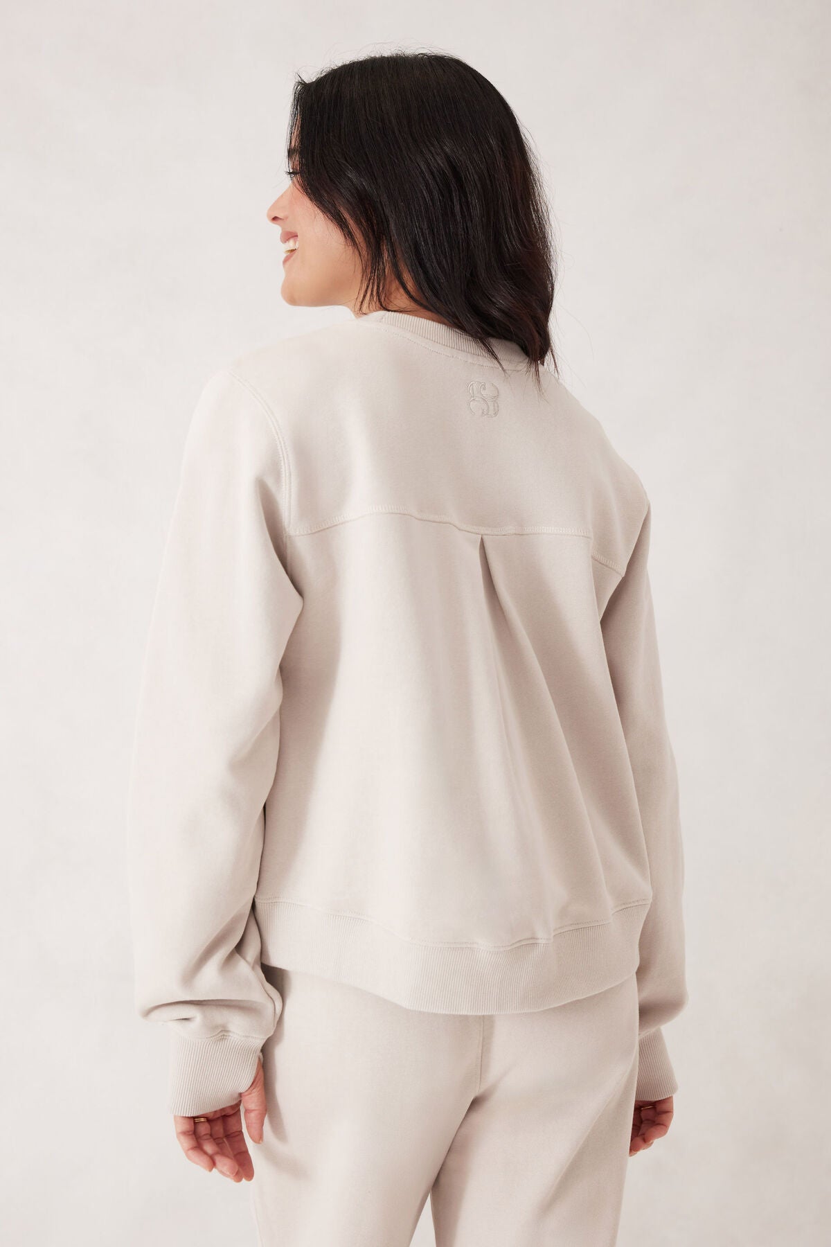 Ceres Alba Seamed Fleece Top - almond