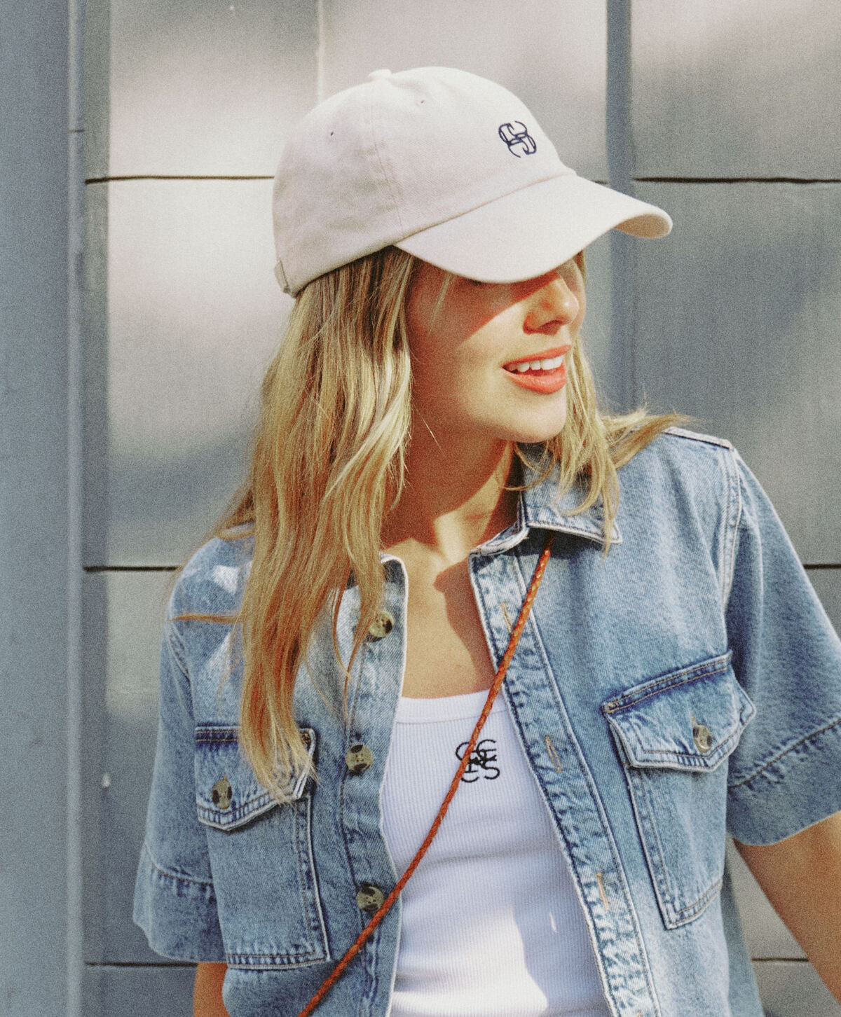 Ceres Life Monogram Cap - ecru/navy stitch One Size