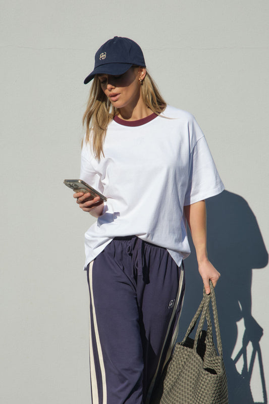 Ceres Ringer Tee - white raisin