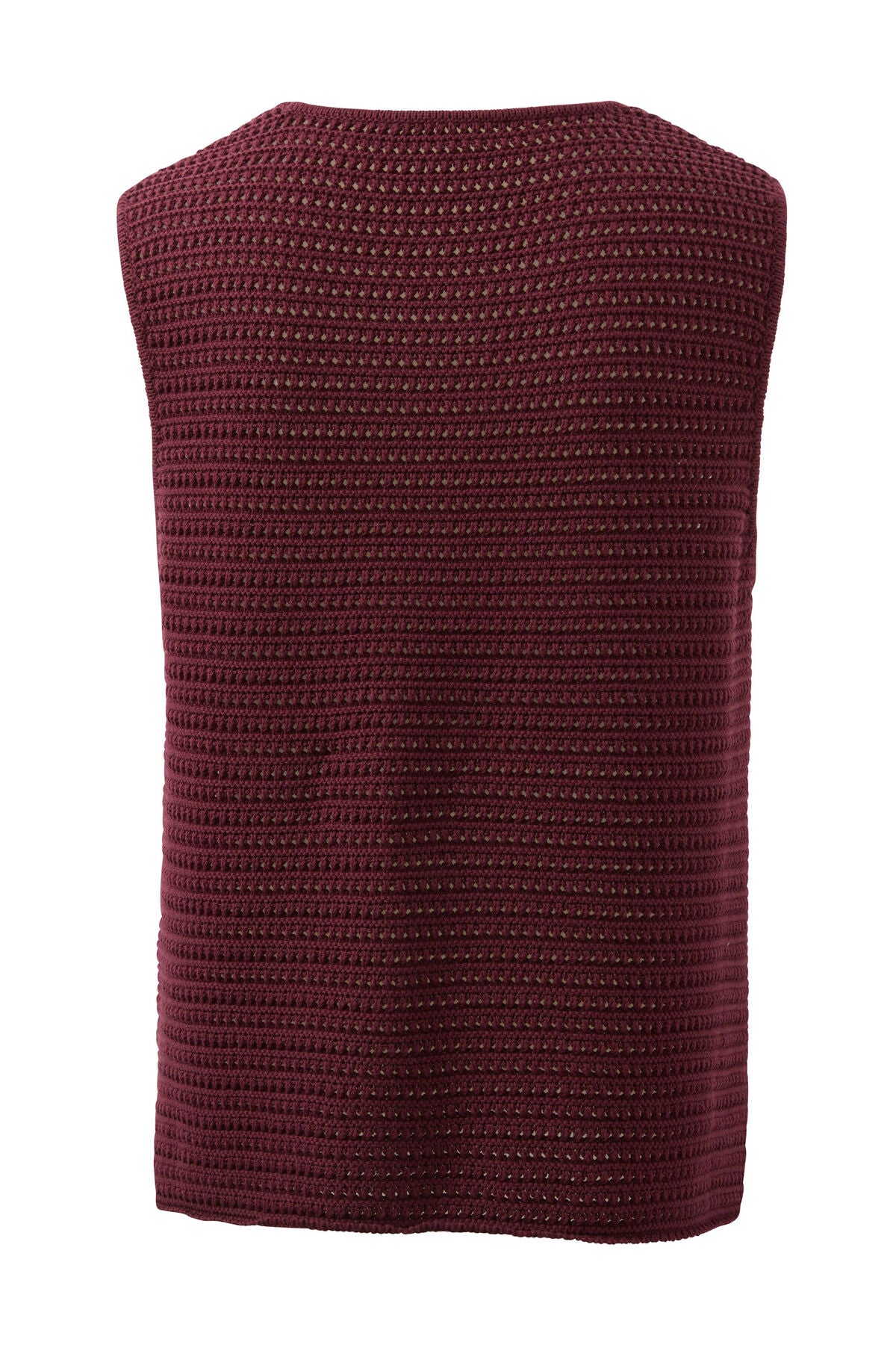 Ceres Margo Mesh Knit Tank - wine