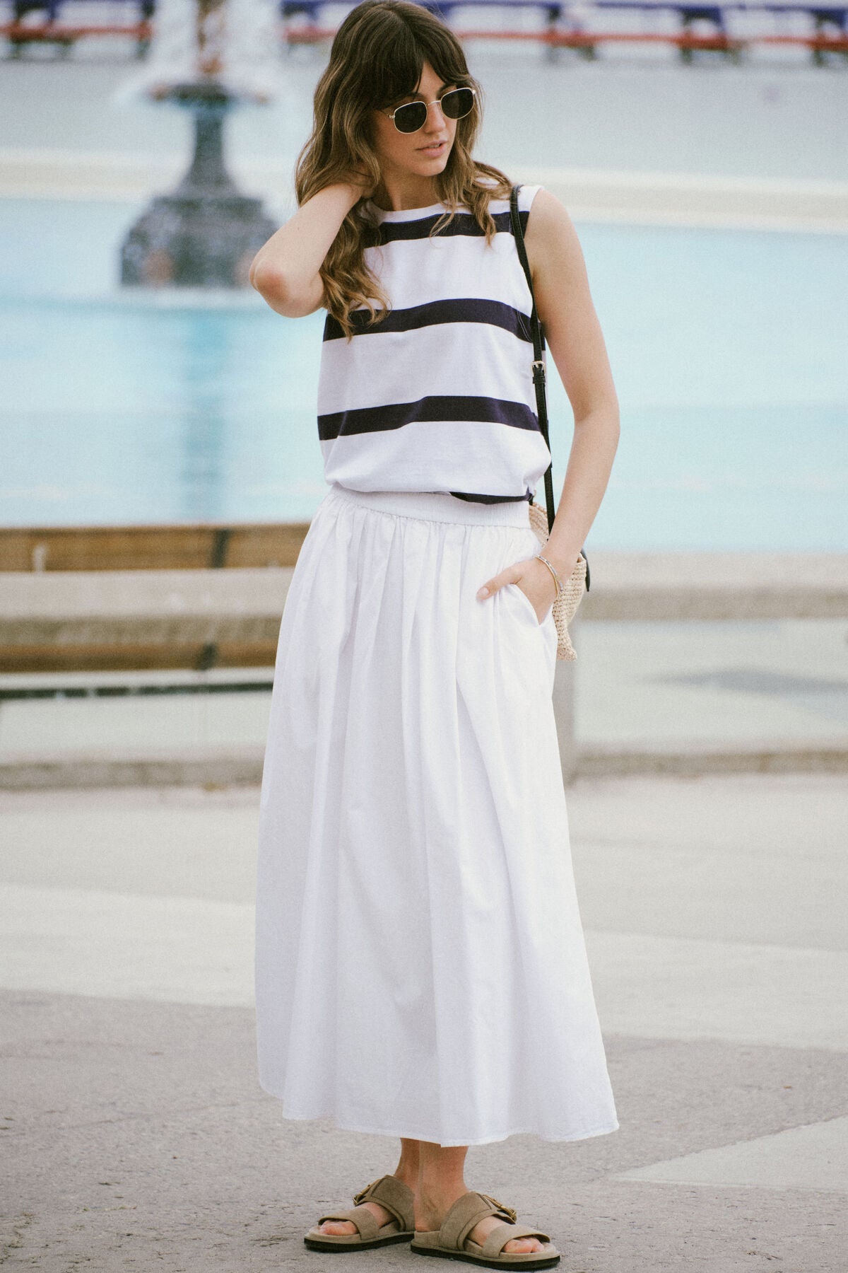 Ceres Florence Maxi Skirt - white
