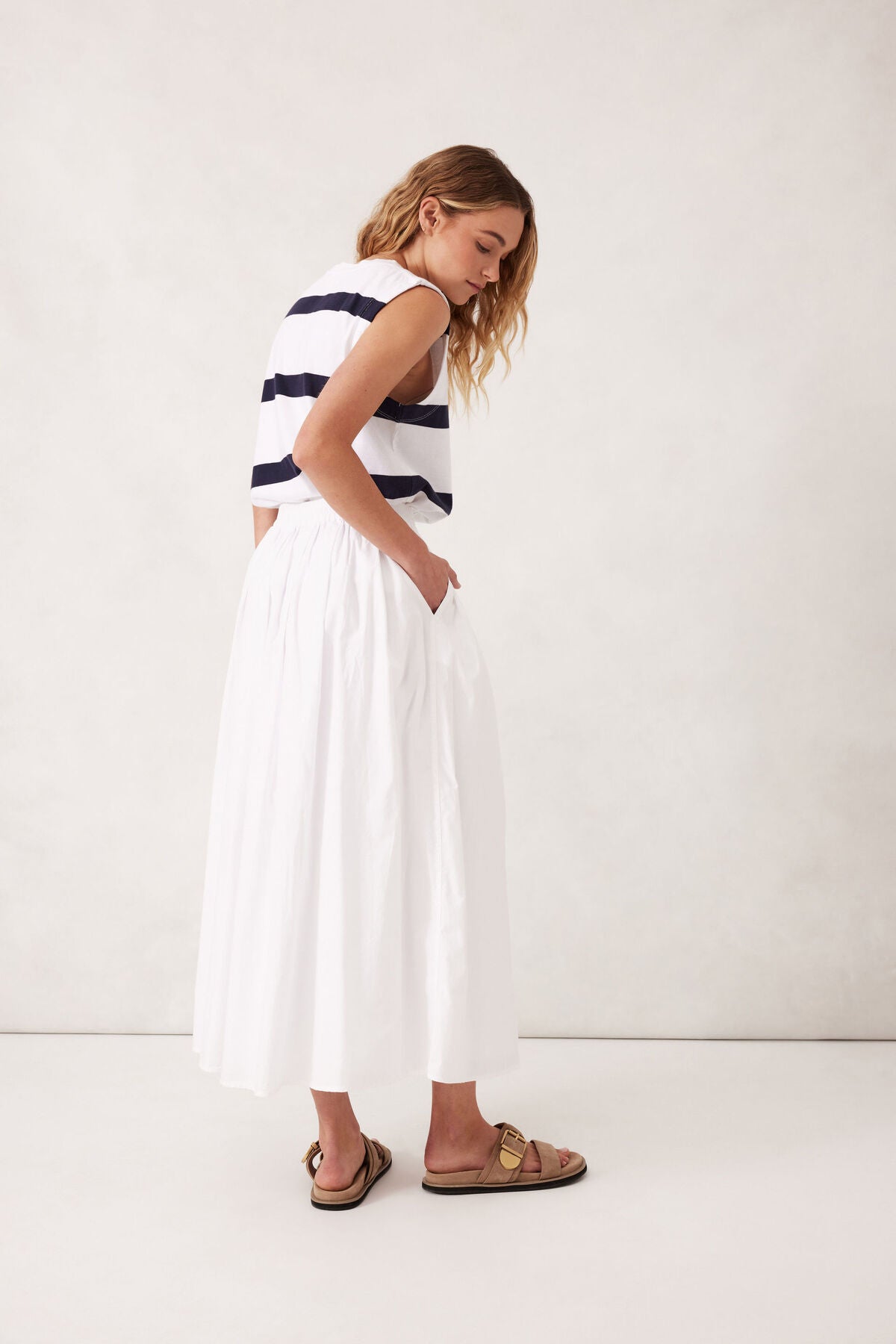 Ceres Florence Maxi Skirt - white