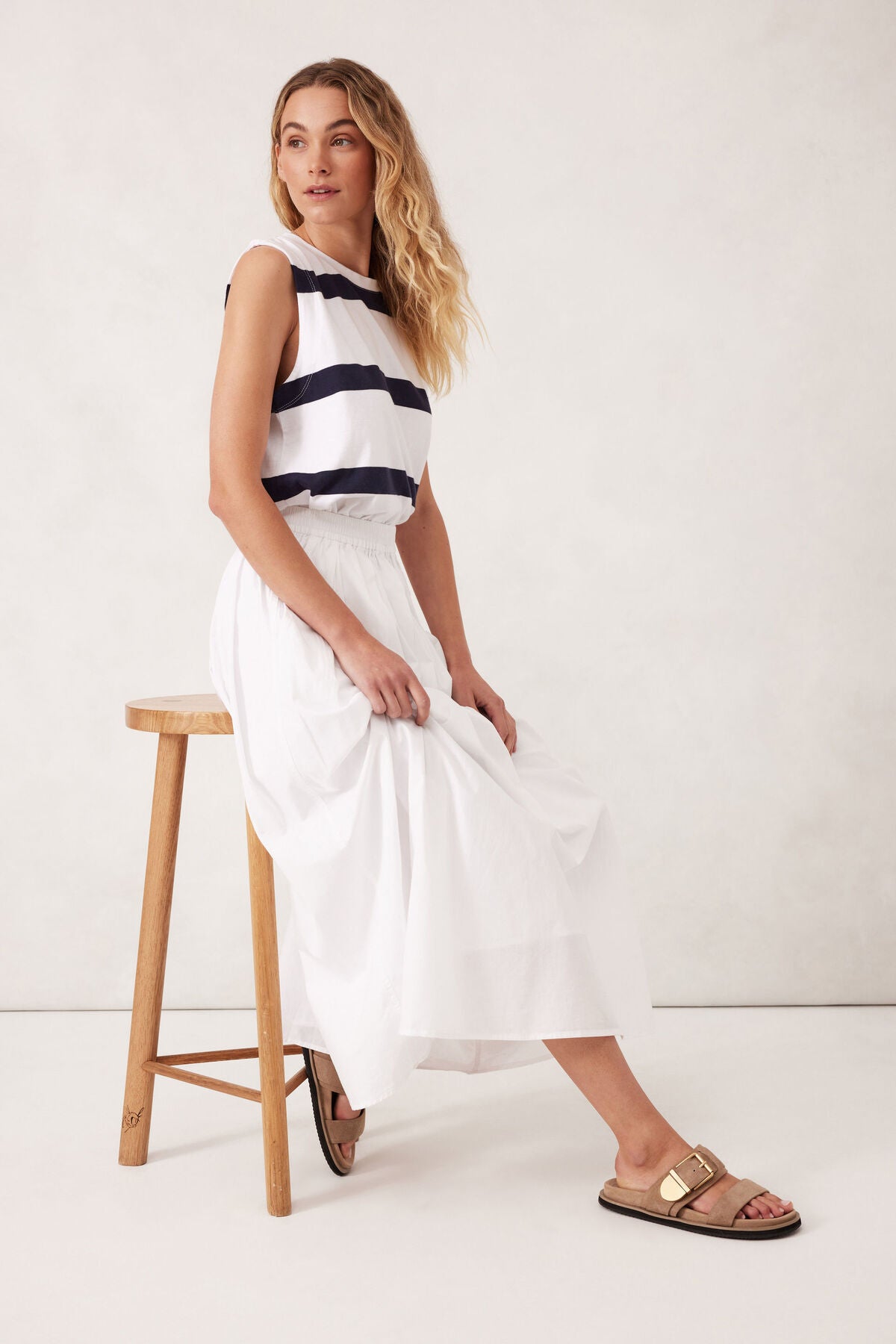 Ceres Florence Maxi Skirt - white