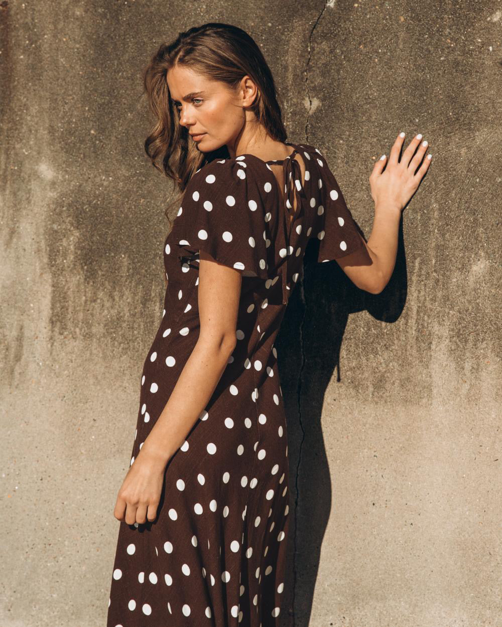 Clarissa Sleeves Maxi Dress - chocolate