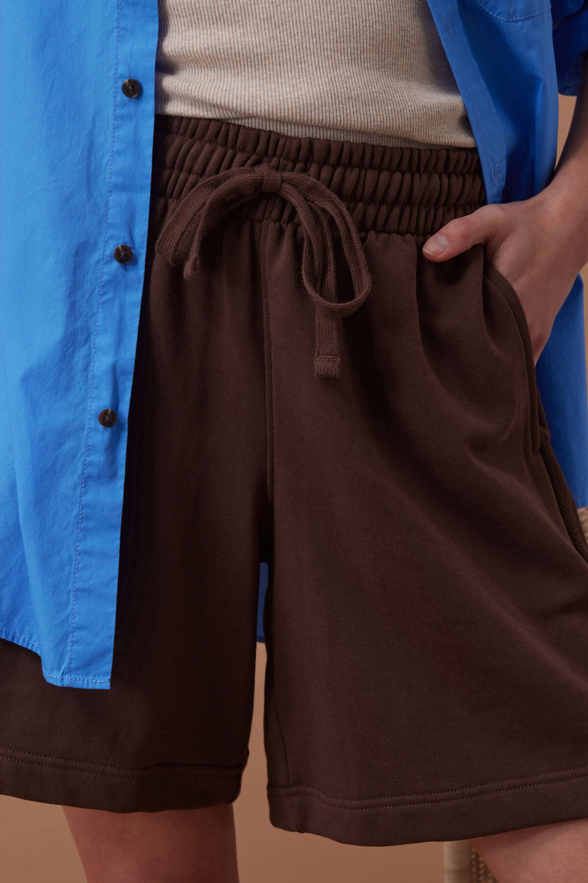 Ceres Lulu Reverse Panel Short - chocolate