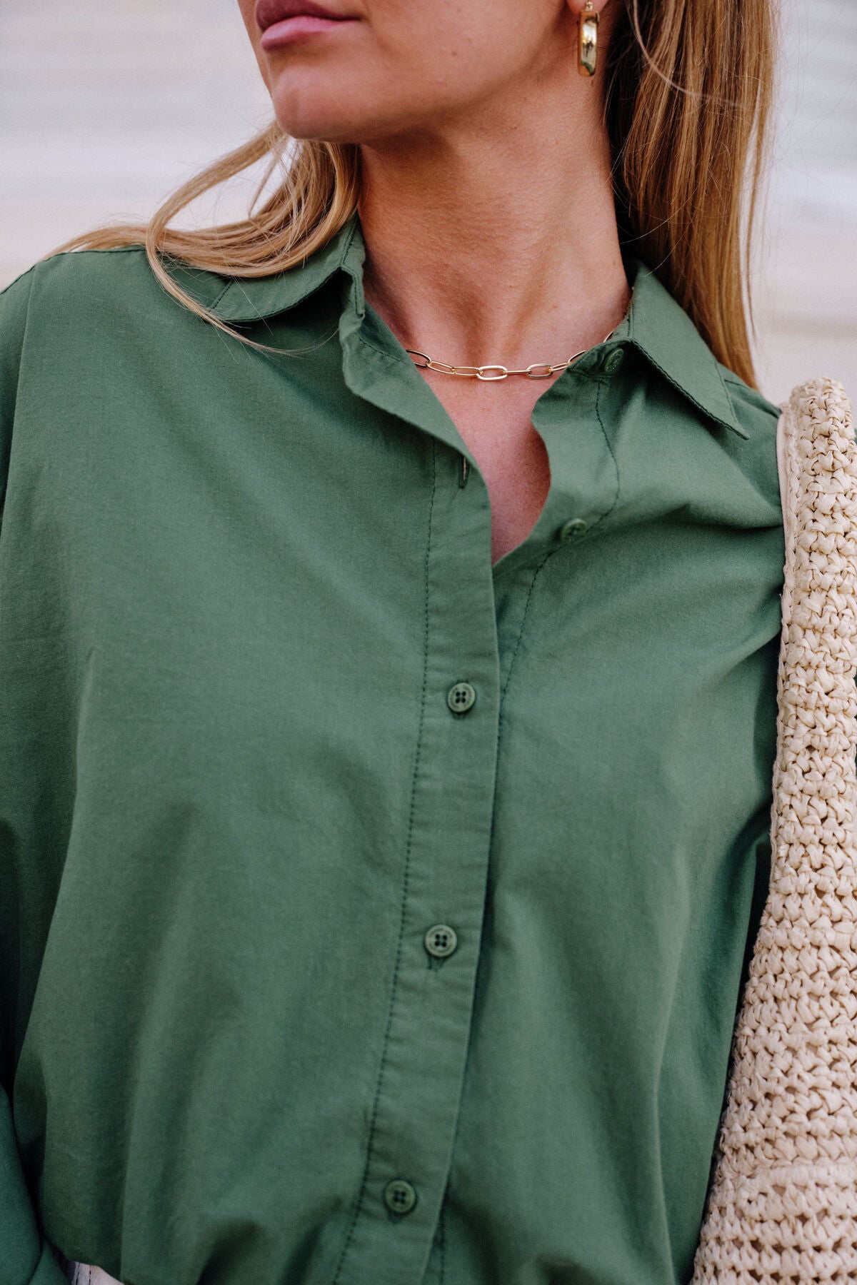 Ceres Clover Tie Shirt - basil