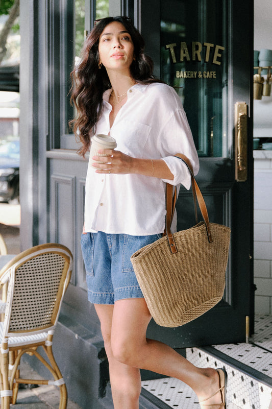 Ceres Life Relaxed Pocket Shirt - white