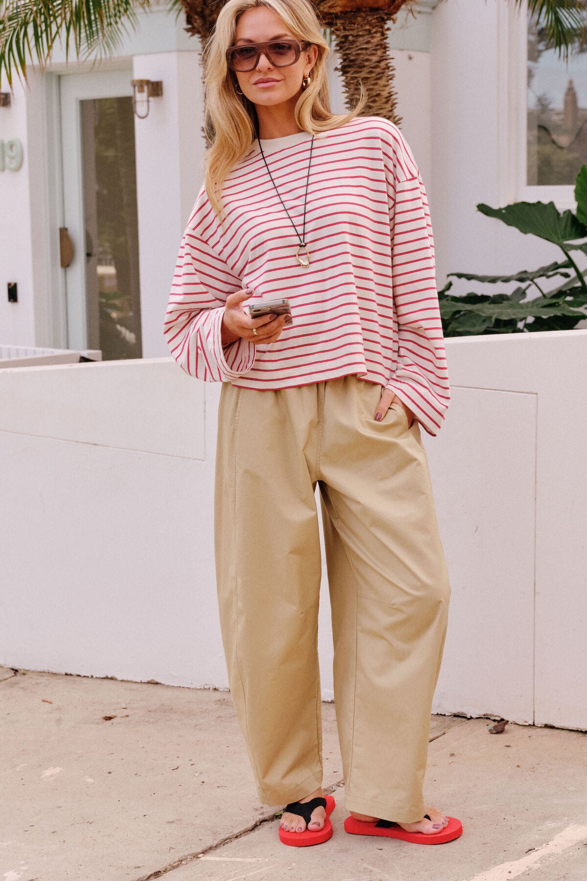 Ceres Bella Barrel Pant - burnt butter