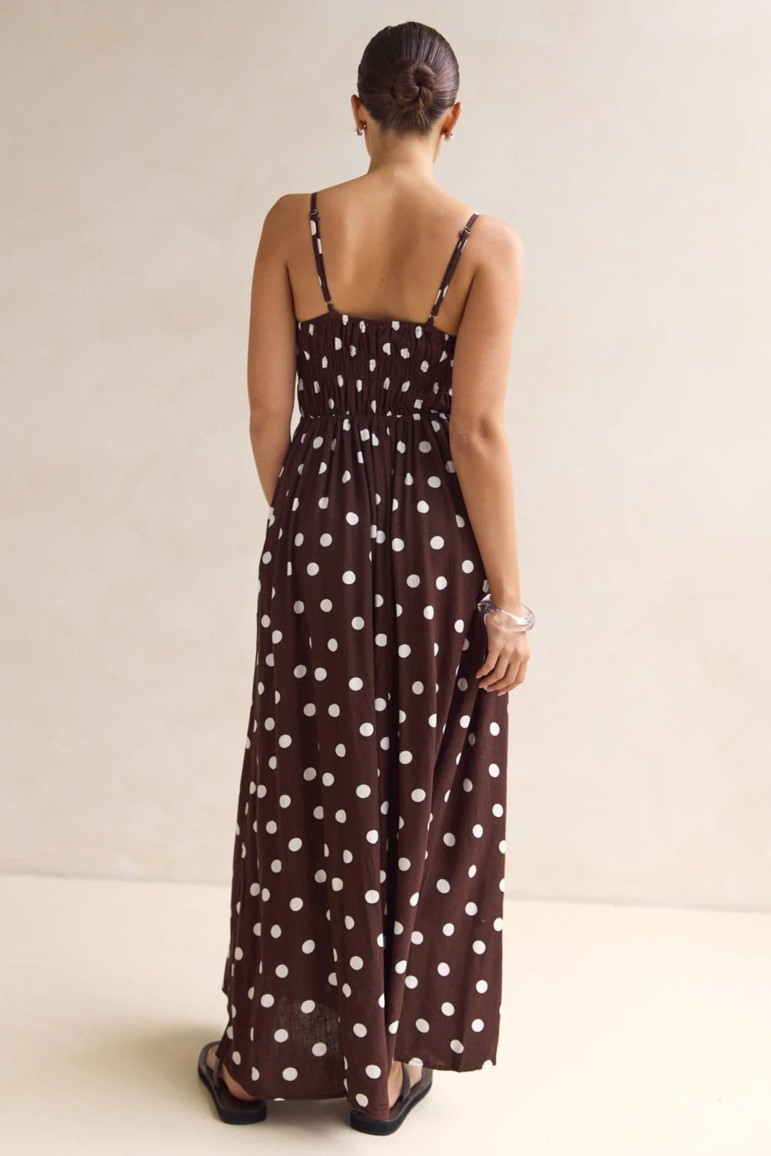 Clarissa Strappy Maxi Dress - chocolate