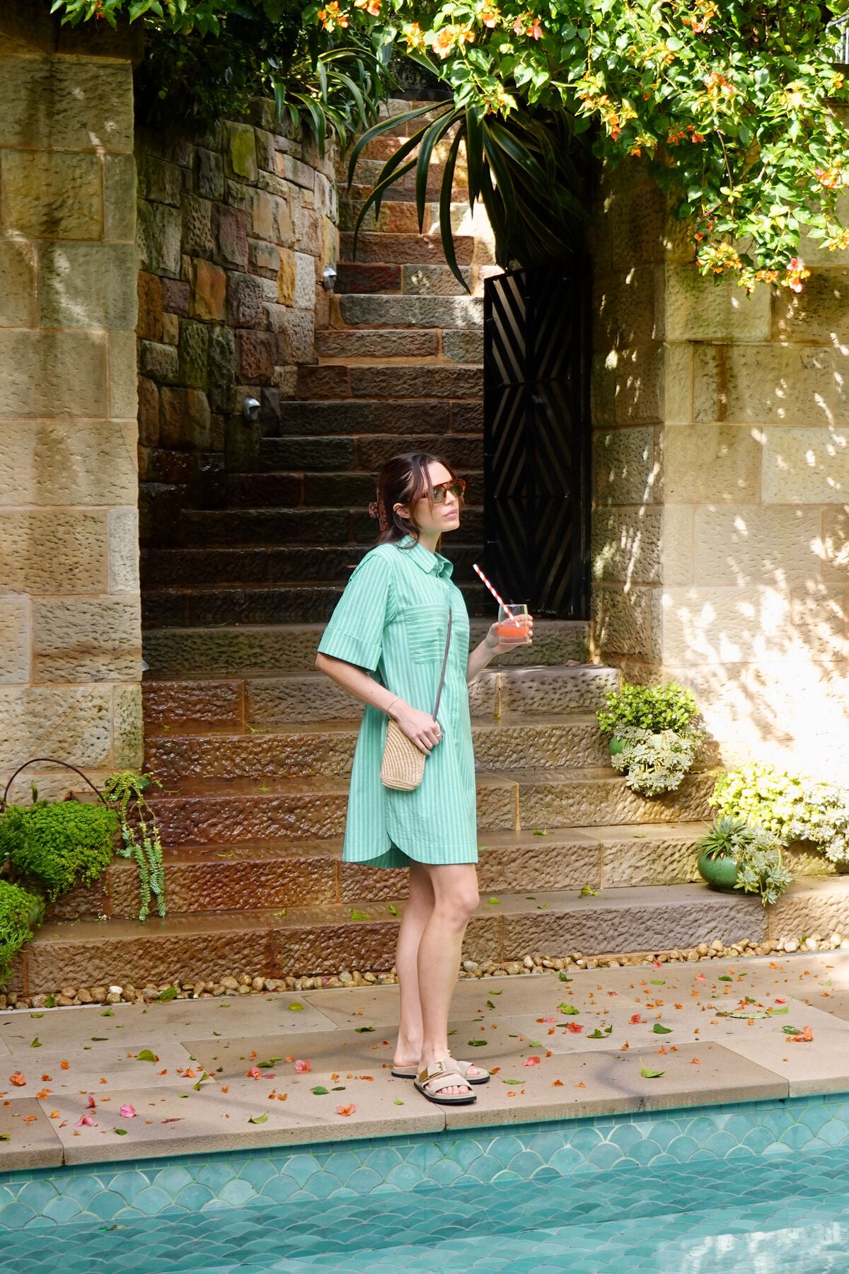 Ceres Sara Mini Shirt Dress - zesty triple stripe