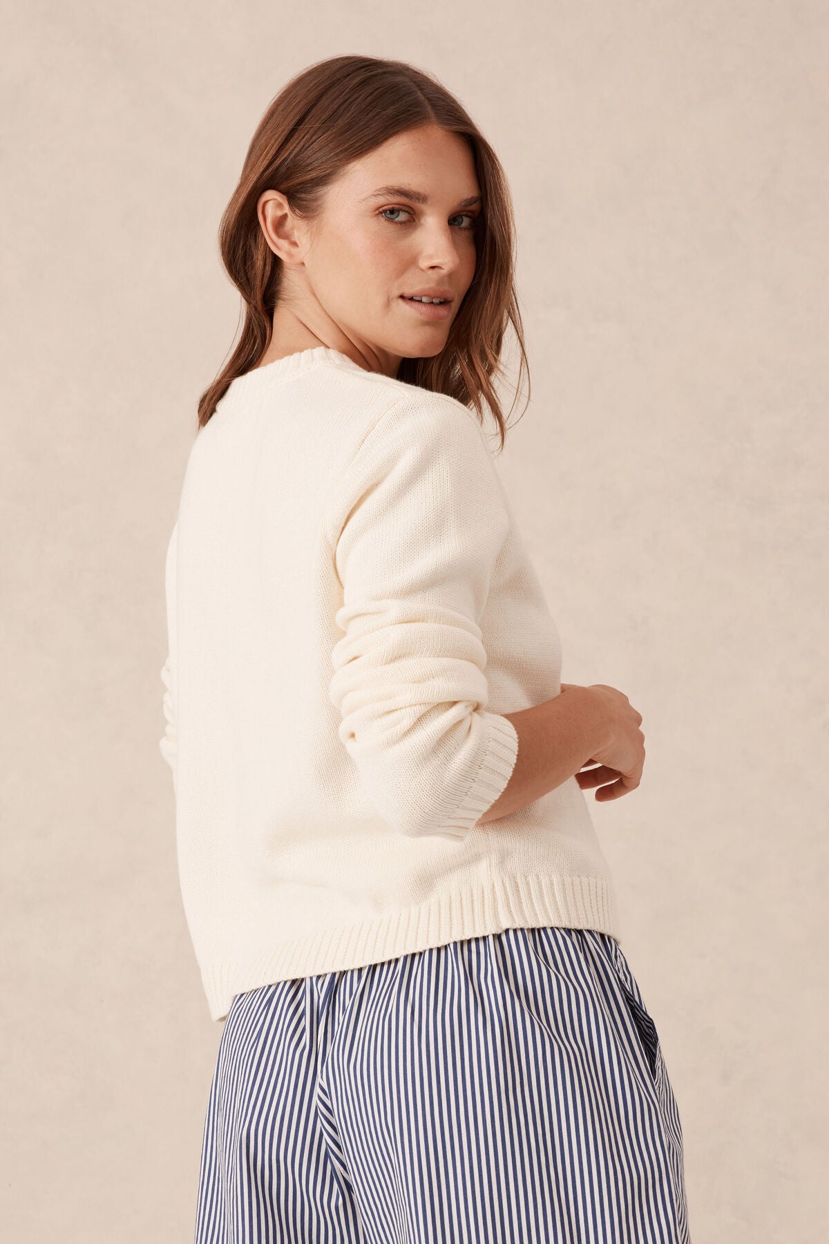Ceres Longsleeve Knit Cardi - eggshell