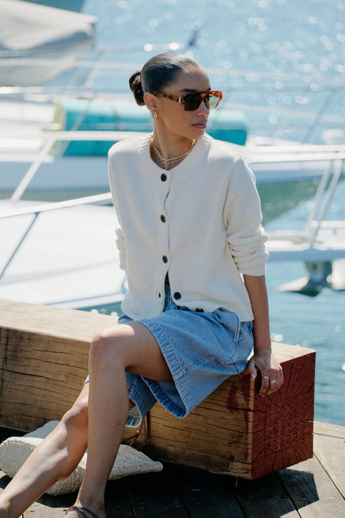 Ceres Longsleeve Knit Cardi - eggshell