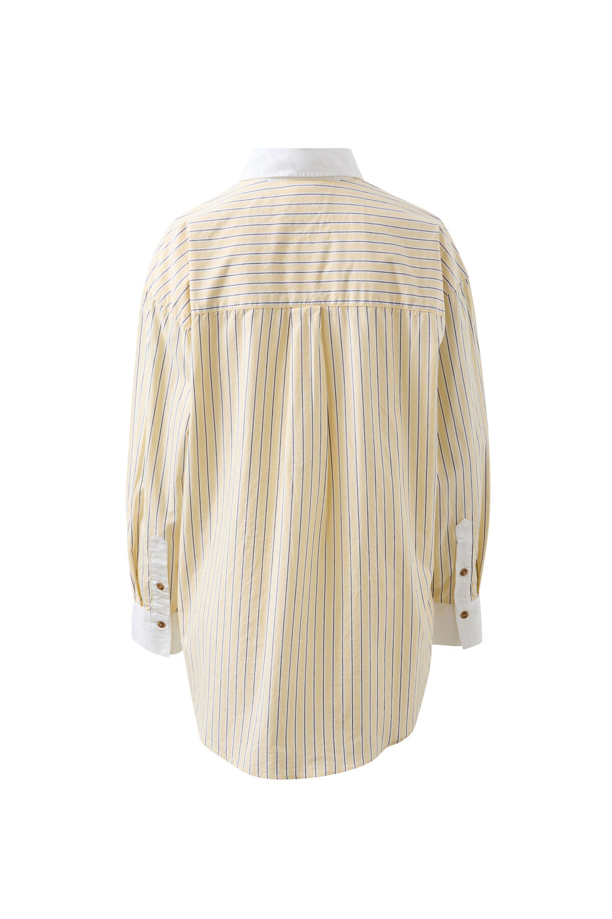 Ceres Peta Oversized Shirt - sunny yellow stripe/white collar