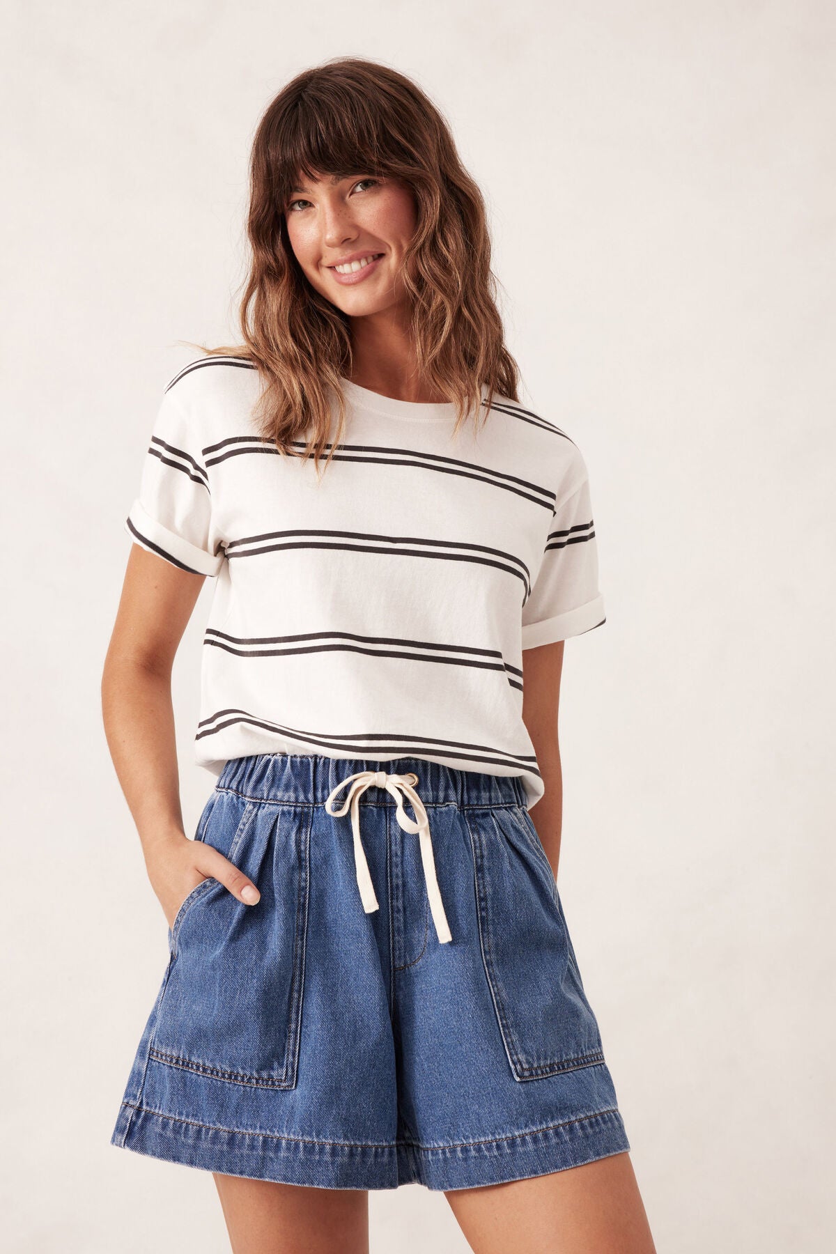 Ceres Life Darcy Everyday Short - washed indigo