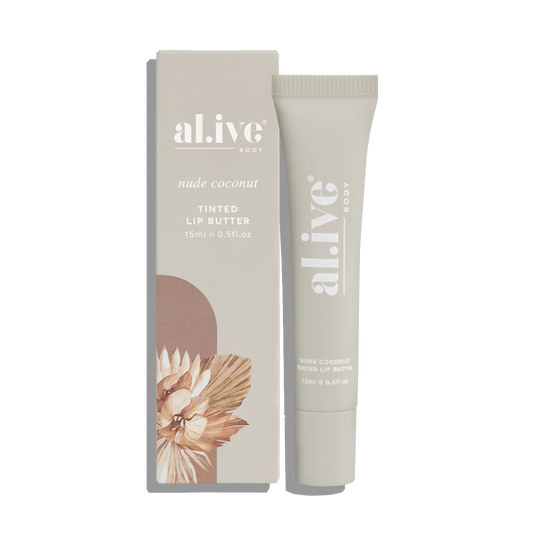 Alive Body Tinted Lip Butter - Nude Coconut