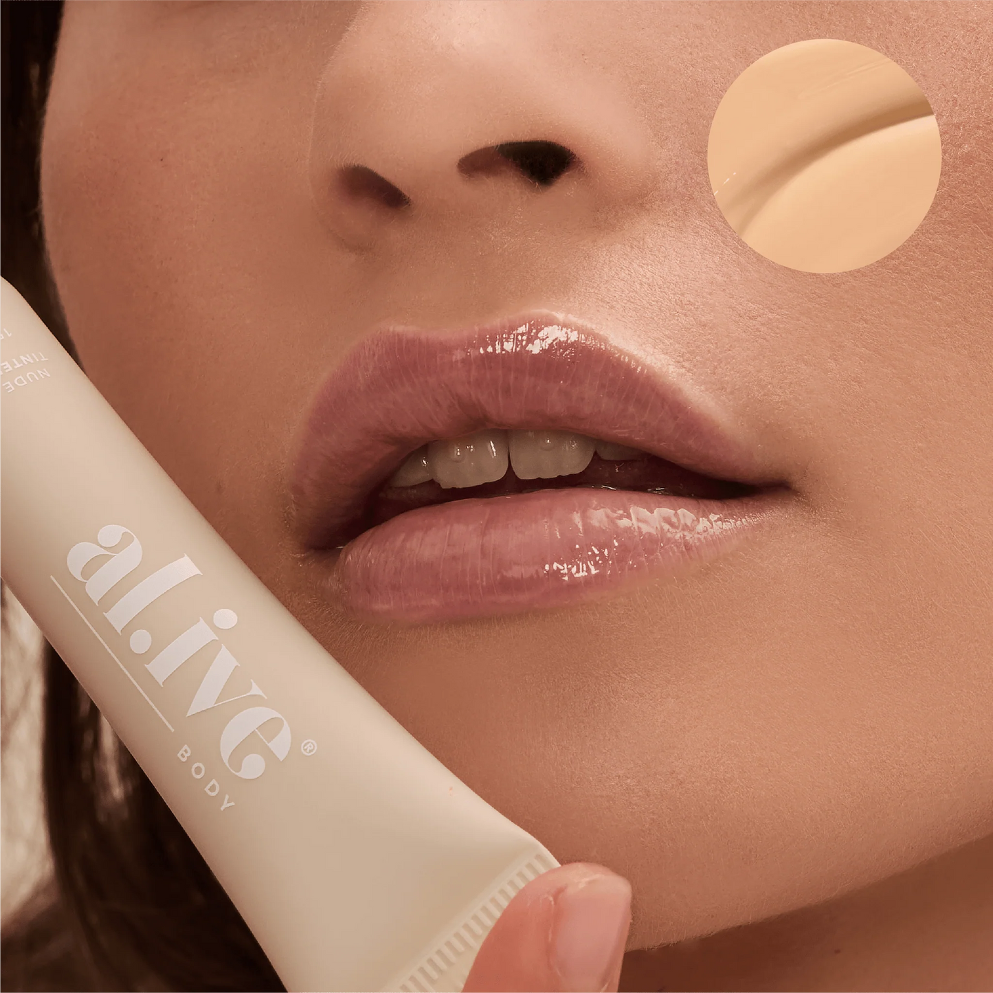 Alive Body Tinted Lip Butter - Nude Coconut