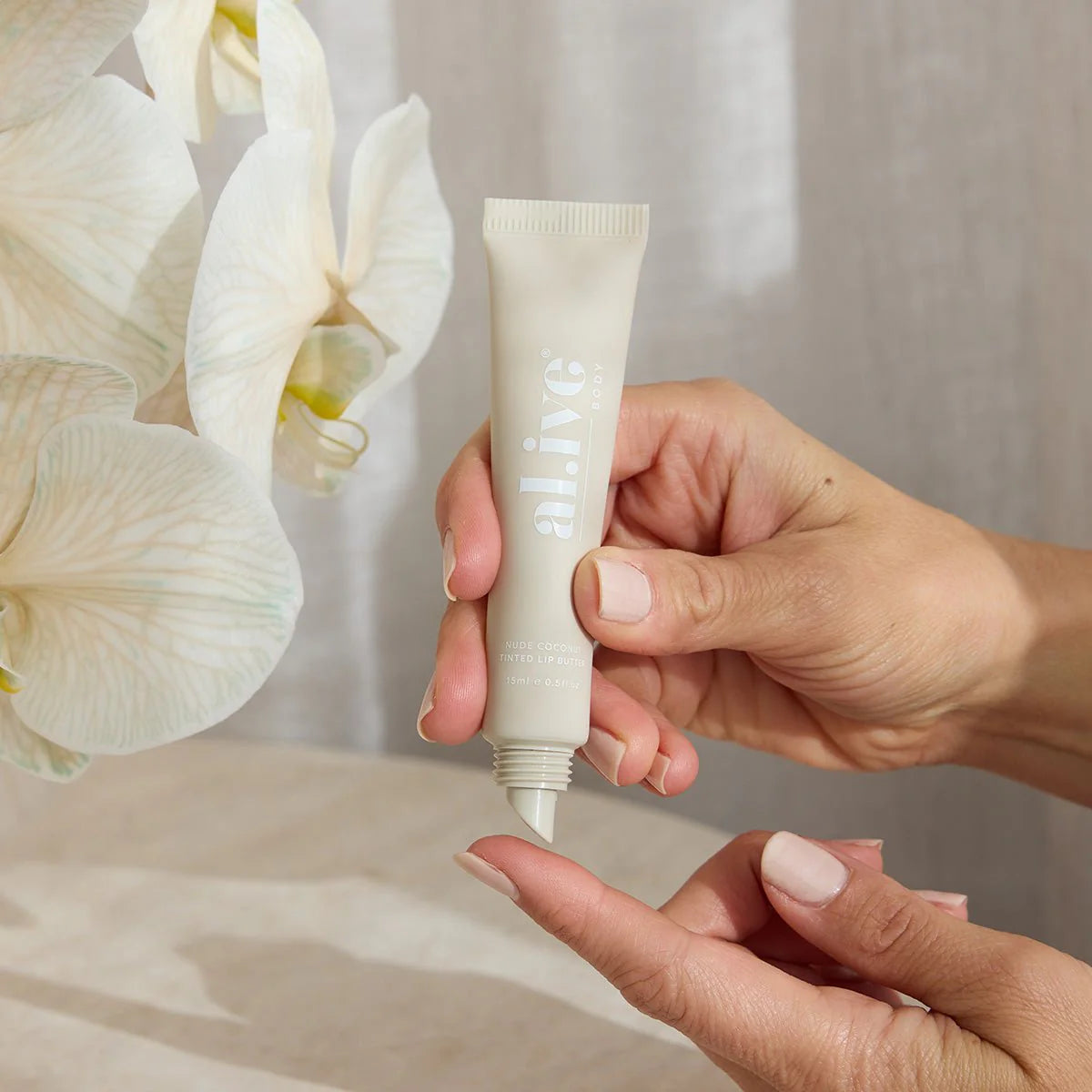Alive Body Tinted Lip Butter - Nude Coconut