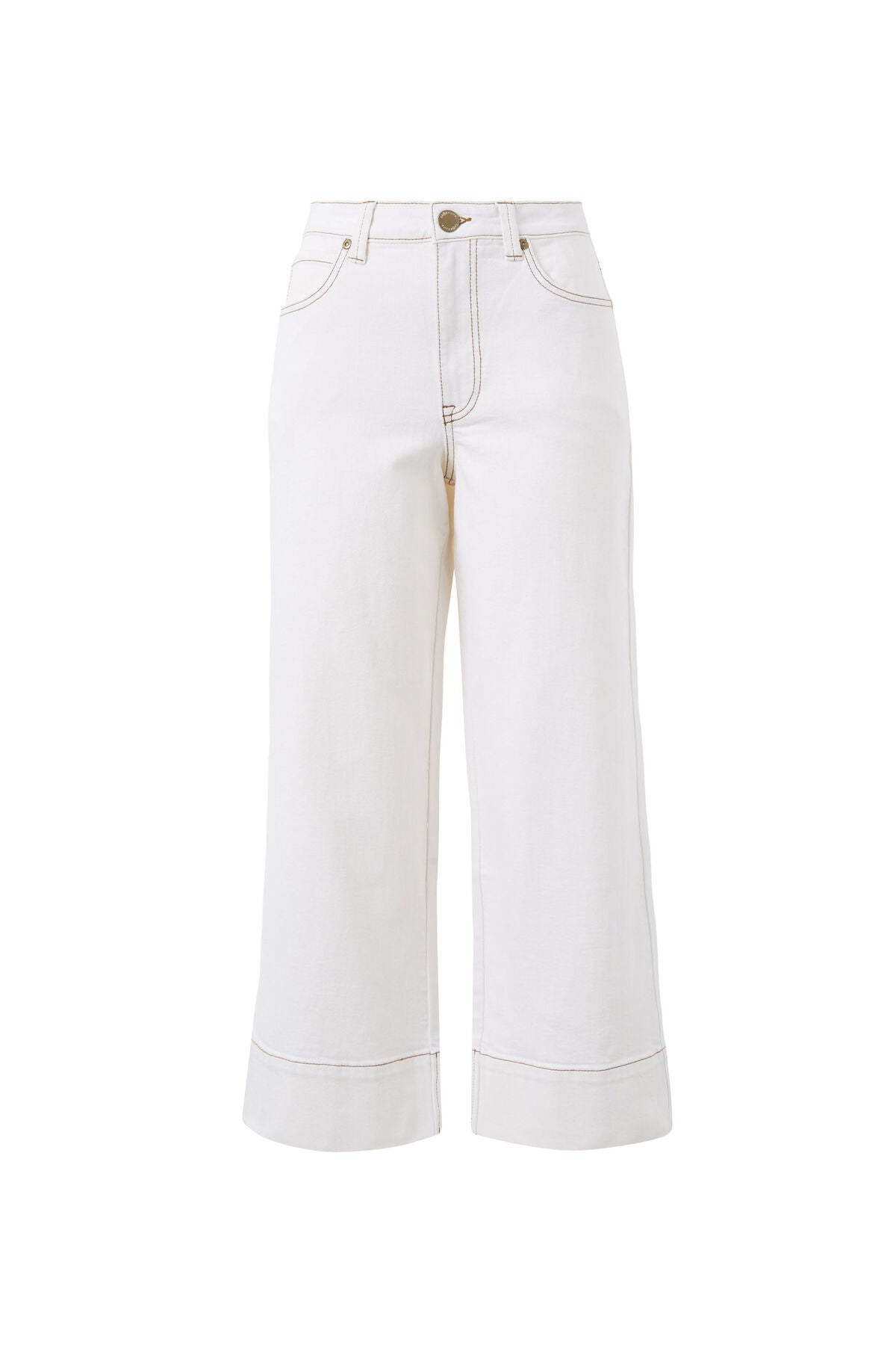 Ceres Life Wide Leg Crop Jean - fresh ecru
