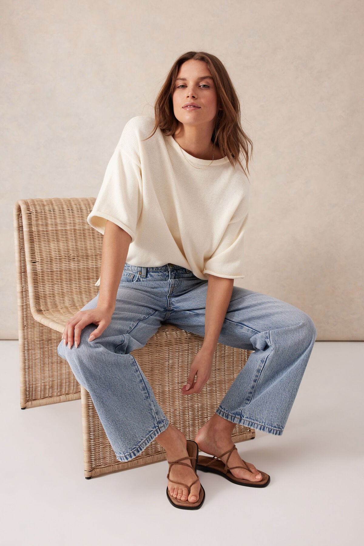 Ceres Life Loose Straight Jean - vintage blue