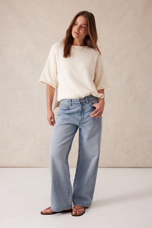 Ceres Life Loose Straight Jean - vintage blue