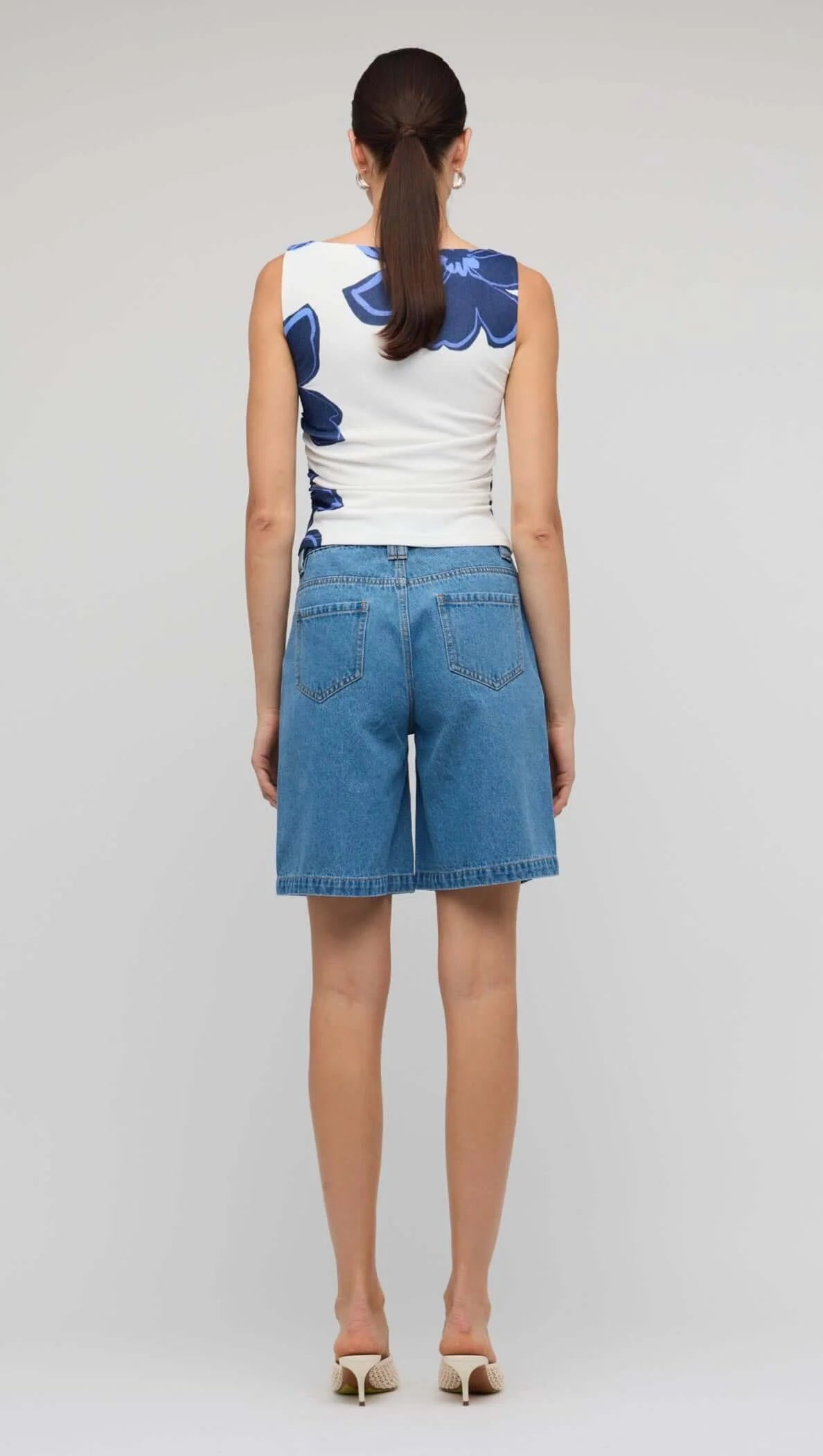 Staple the Label Cassia Mid Rise Shorts - mid blue