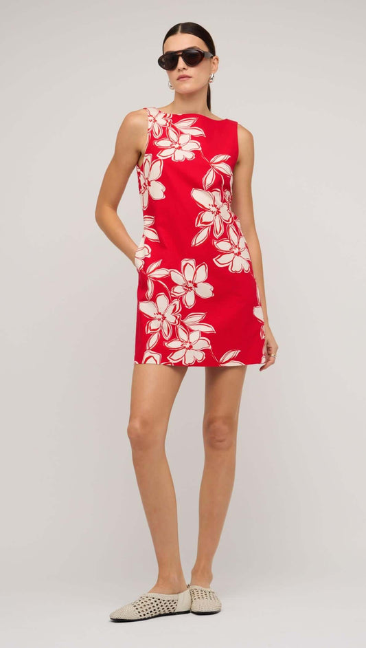 Staple the Label Elara Mini Dress - red floral