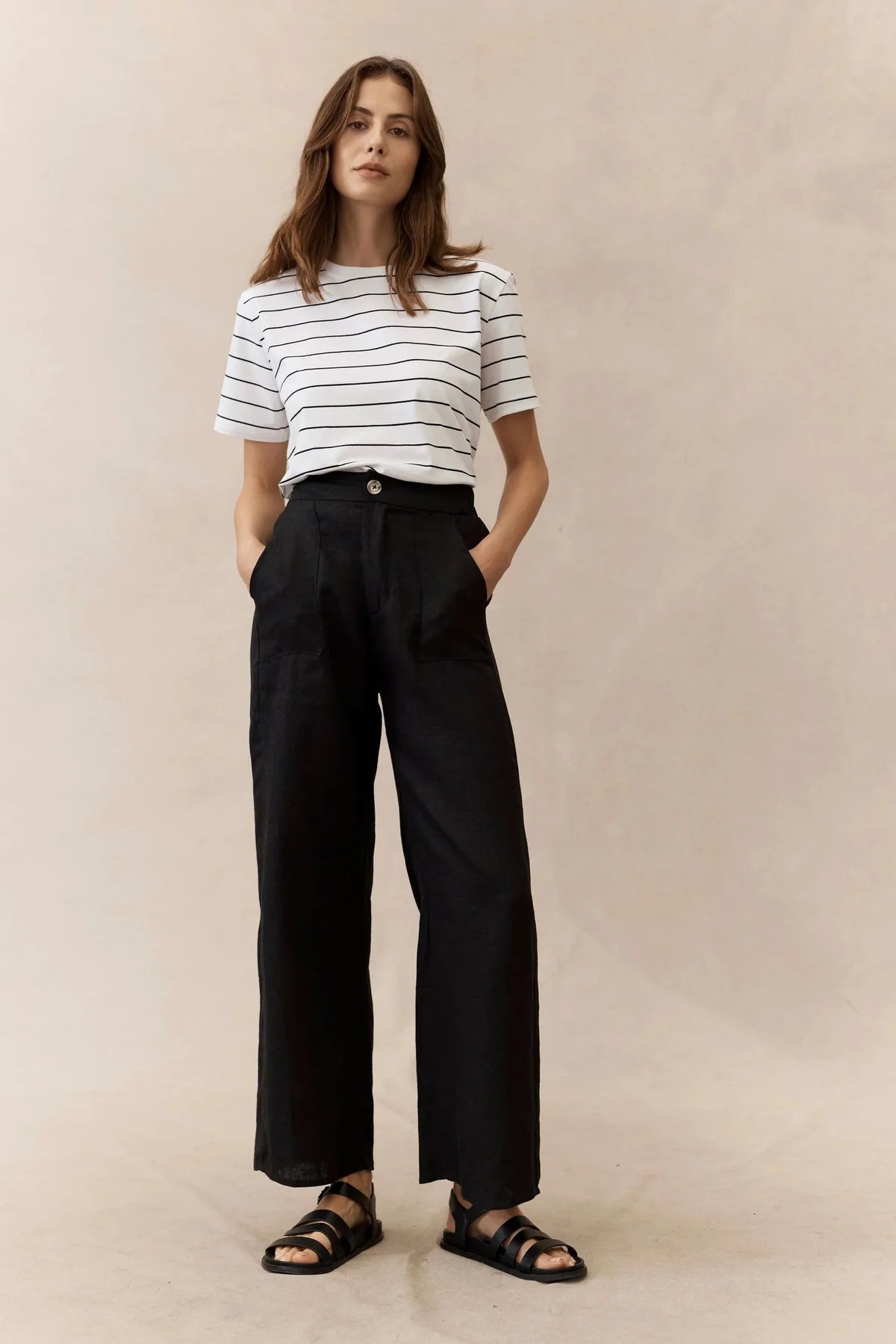 Little Lies Jude Linen Pants - black