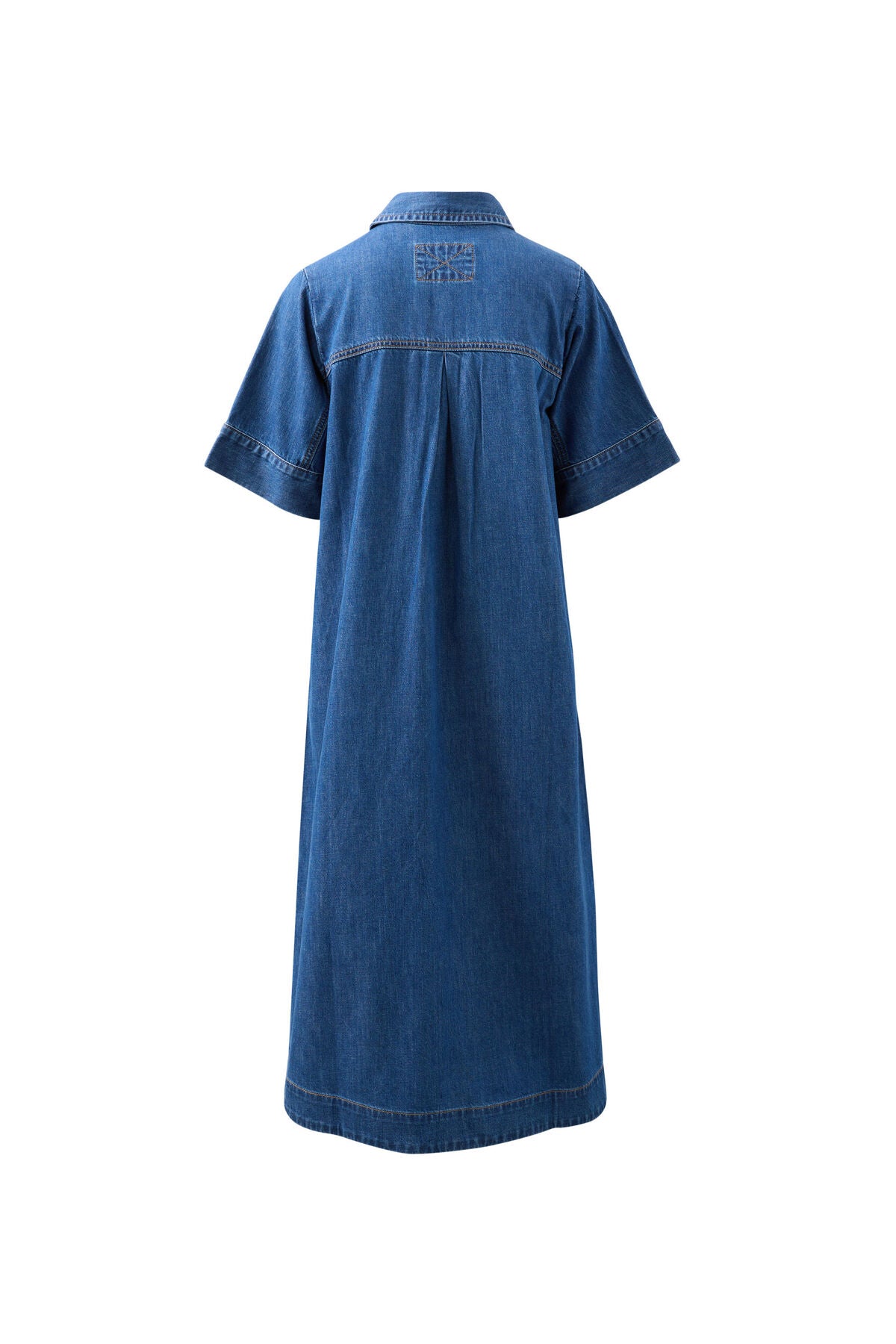 Ceres Ava Short Sleeve Midi Dress - vintage blue