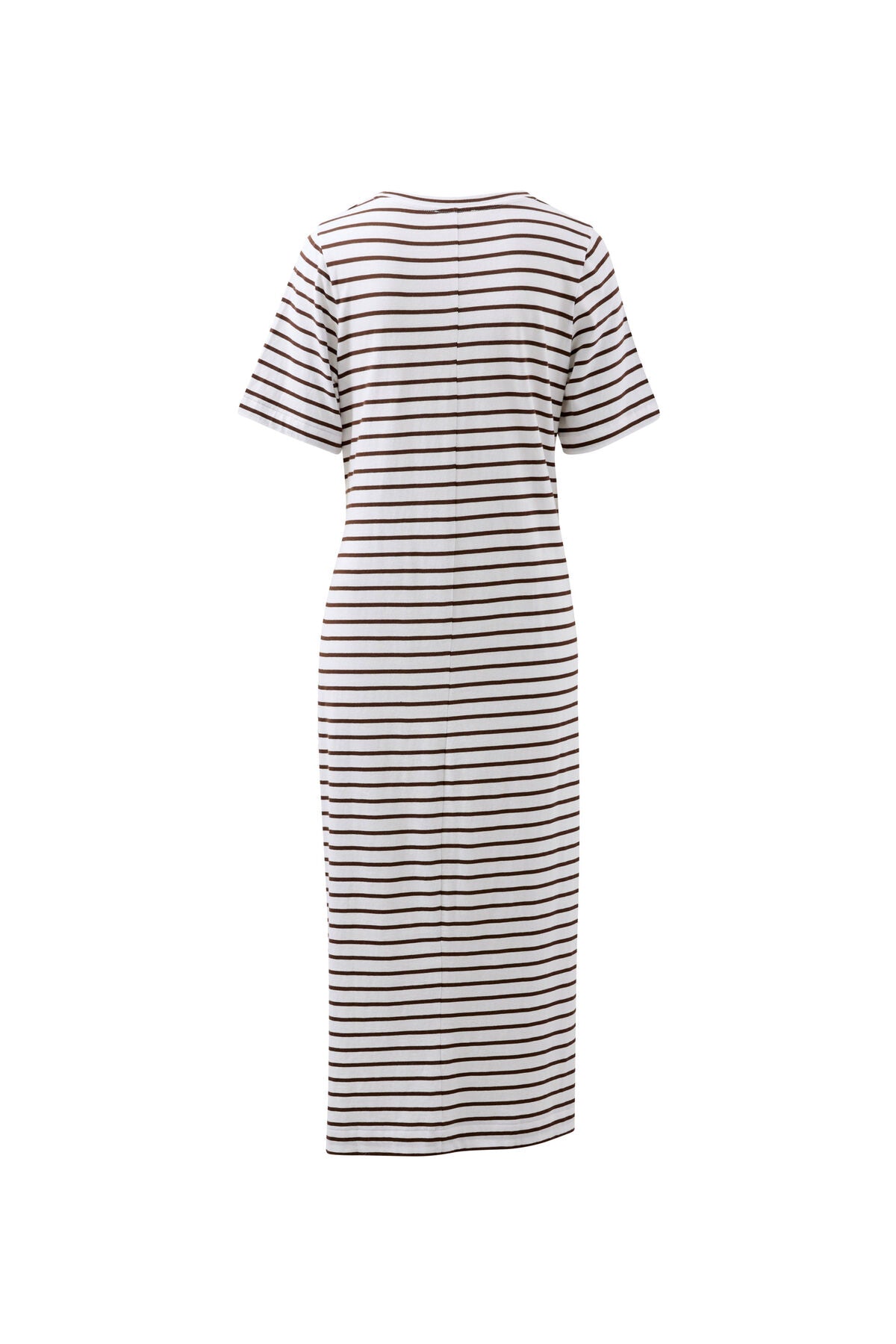 Ceres Allora  Tie Midi Dress - chocolate stripe