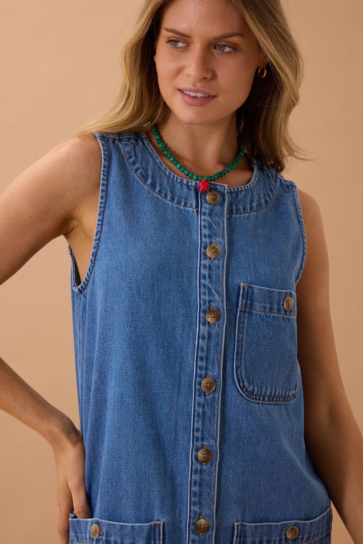 Ceres Clara Shift Dress - fresh indigo