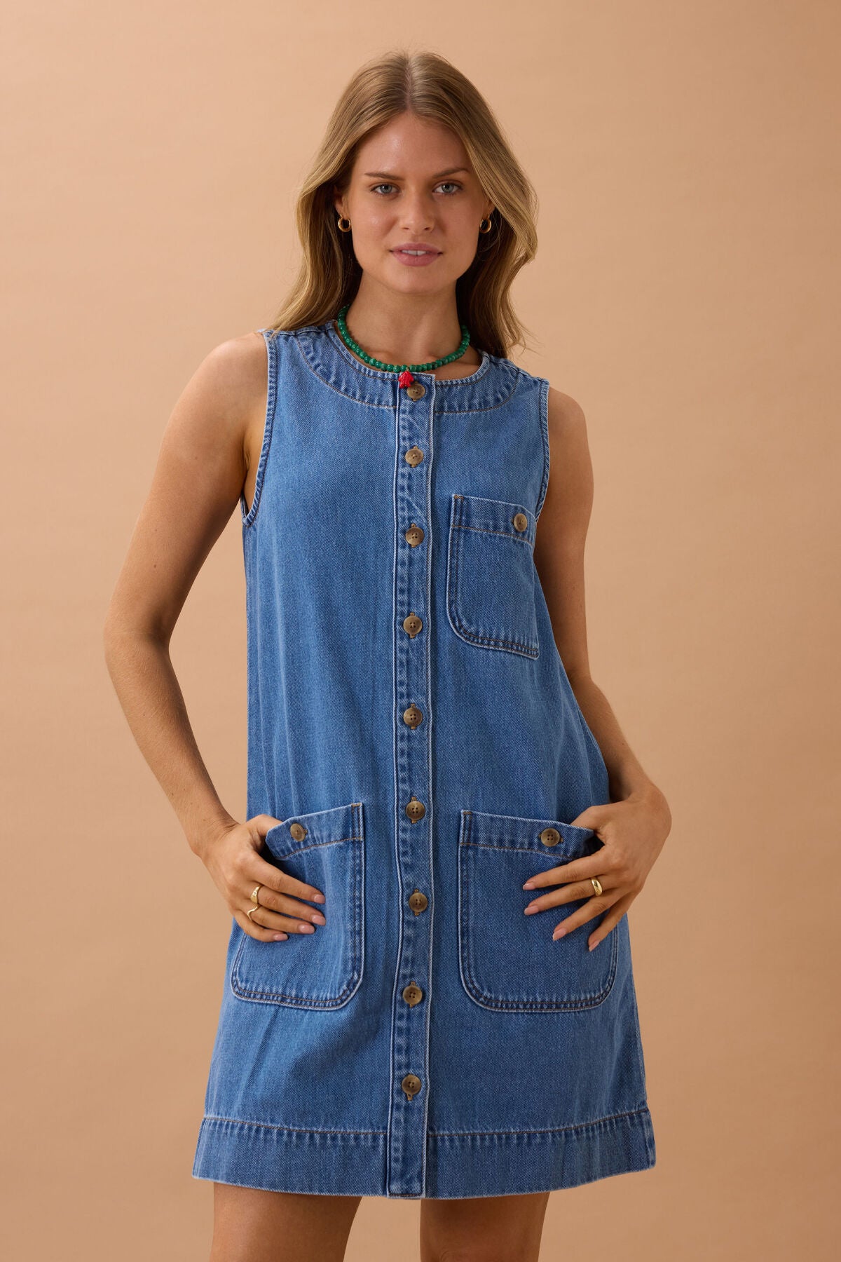 Ceres Clara Shift Dress - fresh indigo