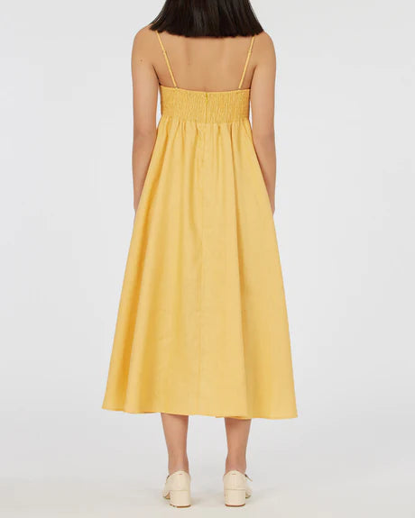 Amelius Corinna Linen Dress Buttercup