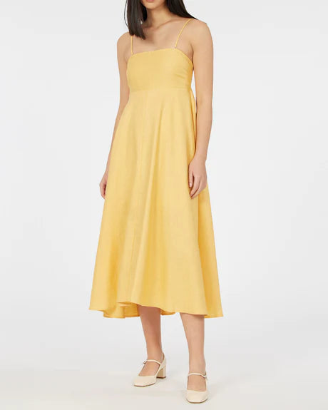 Amelius Corinna Linen Dress Buttercup