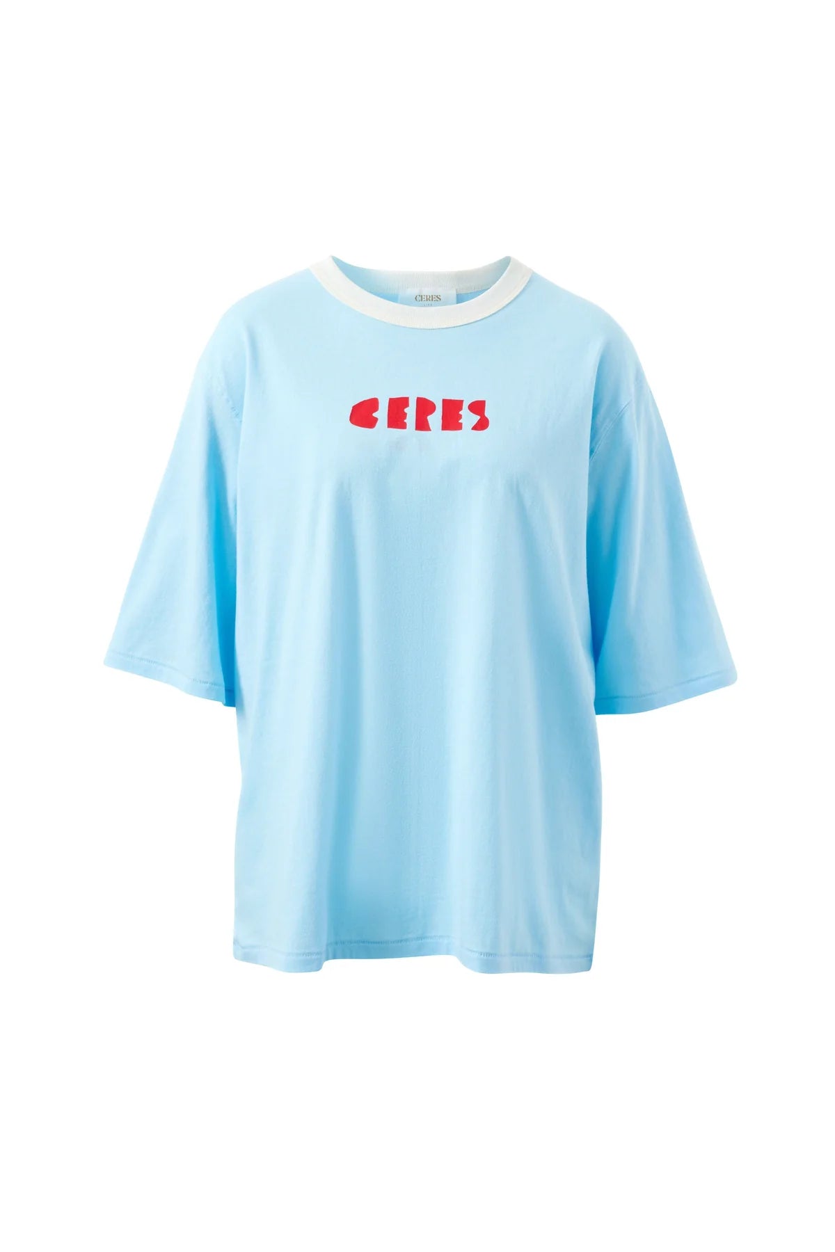 Ceres Luna Oversized Tee - fresh blue Ceres heritage red