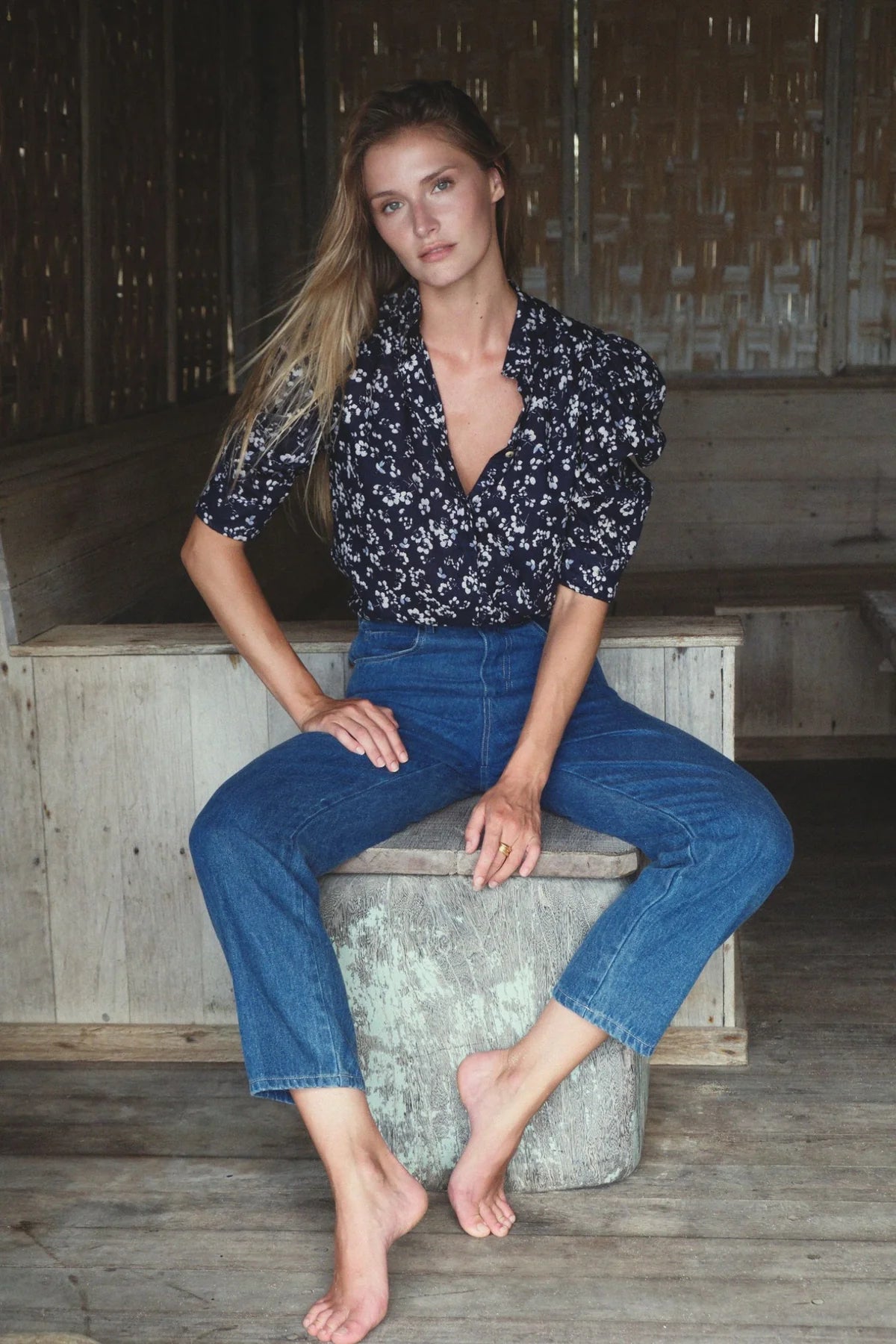 LILYA Woodford Blouse - bijou floral navy