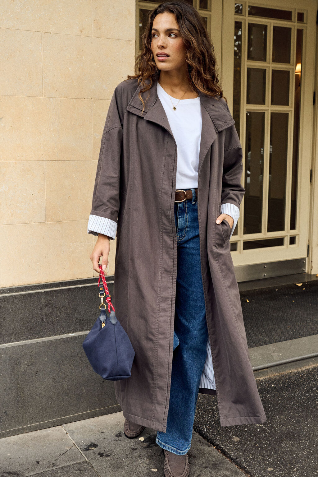 Ceres Rowan Longline Jacket - Tobacco Brown