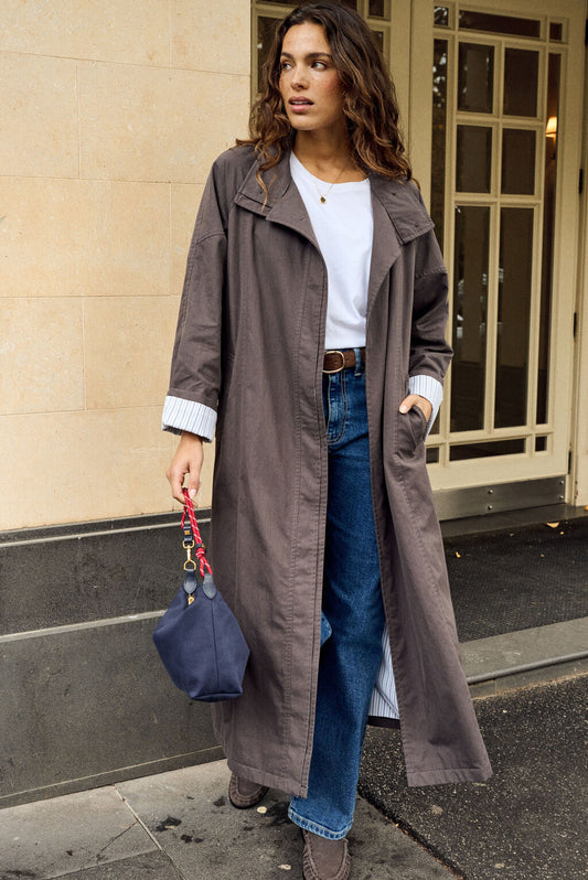 Ceres Rowan Longline Jacket - Tobacco Brown
