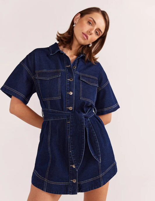 Staple The Label Luca Denim Mini Dress