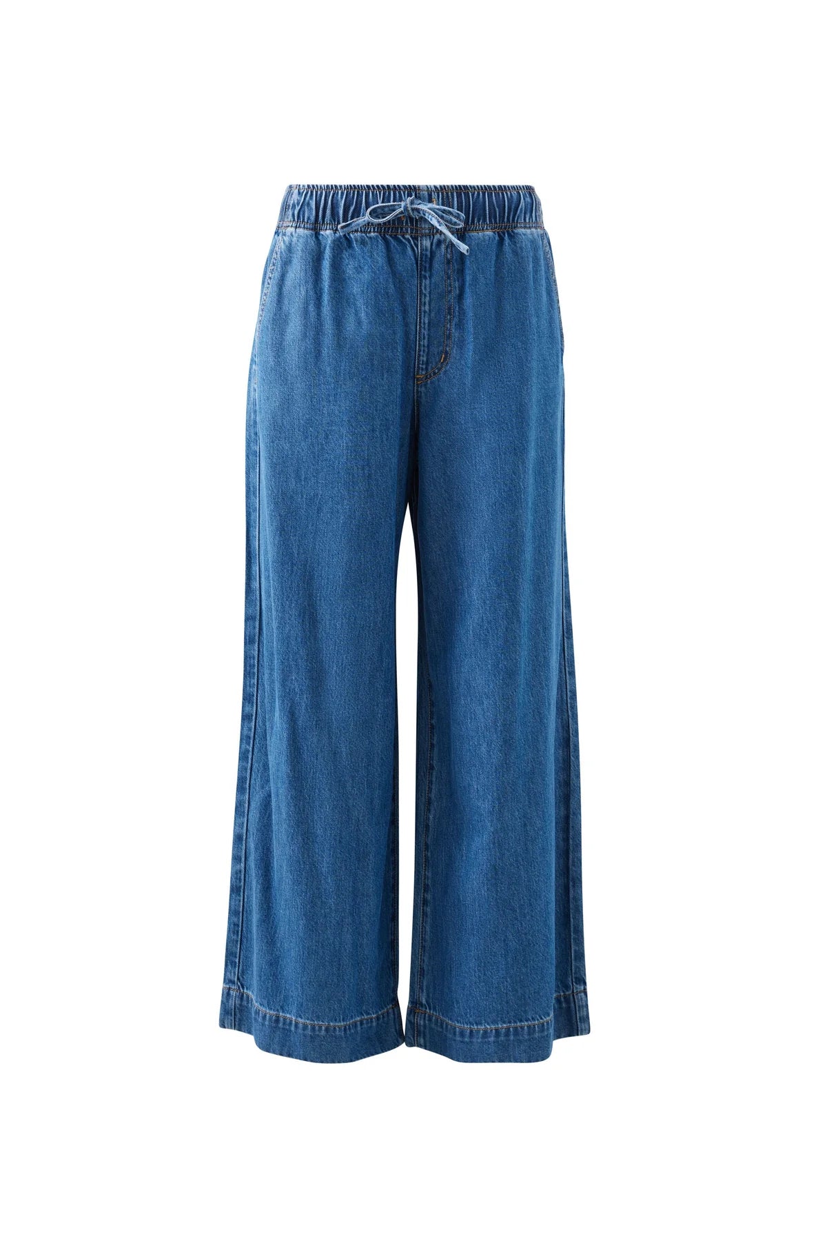 Ceres Andie Wide Leg Drawstring Pant - fresh indigo