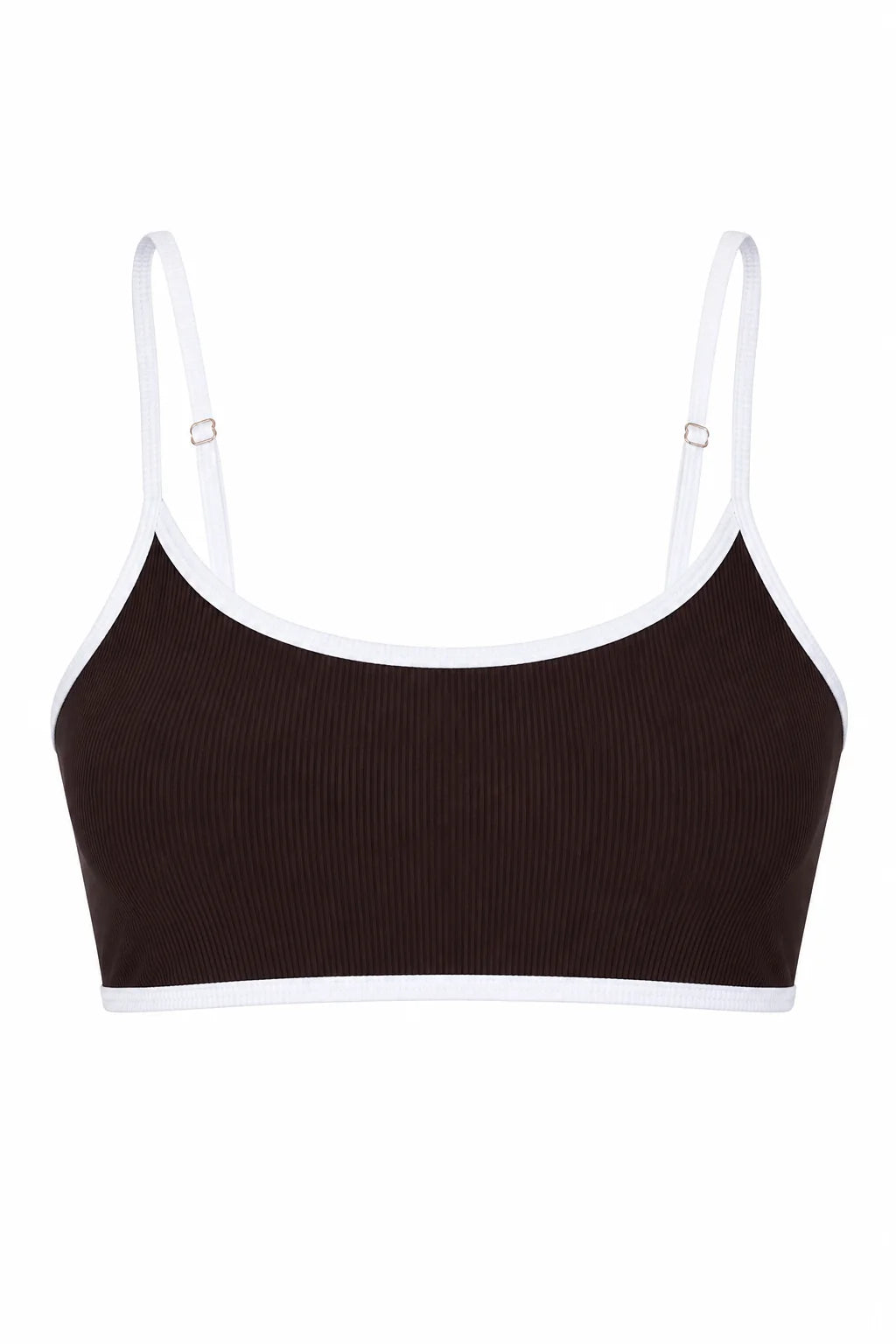LE EDIT Thalia Reversible Bikini Top - espresso