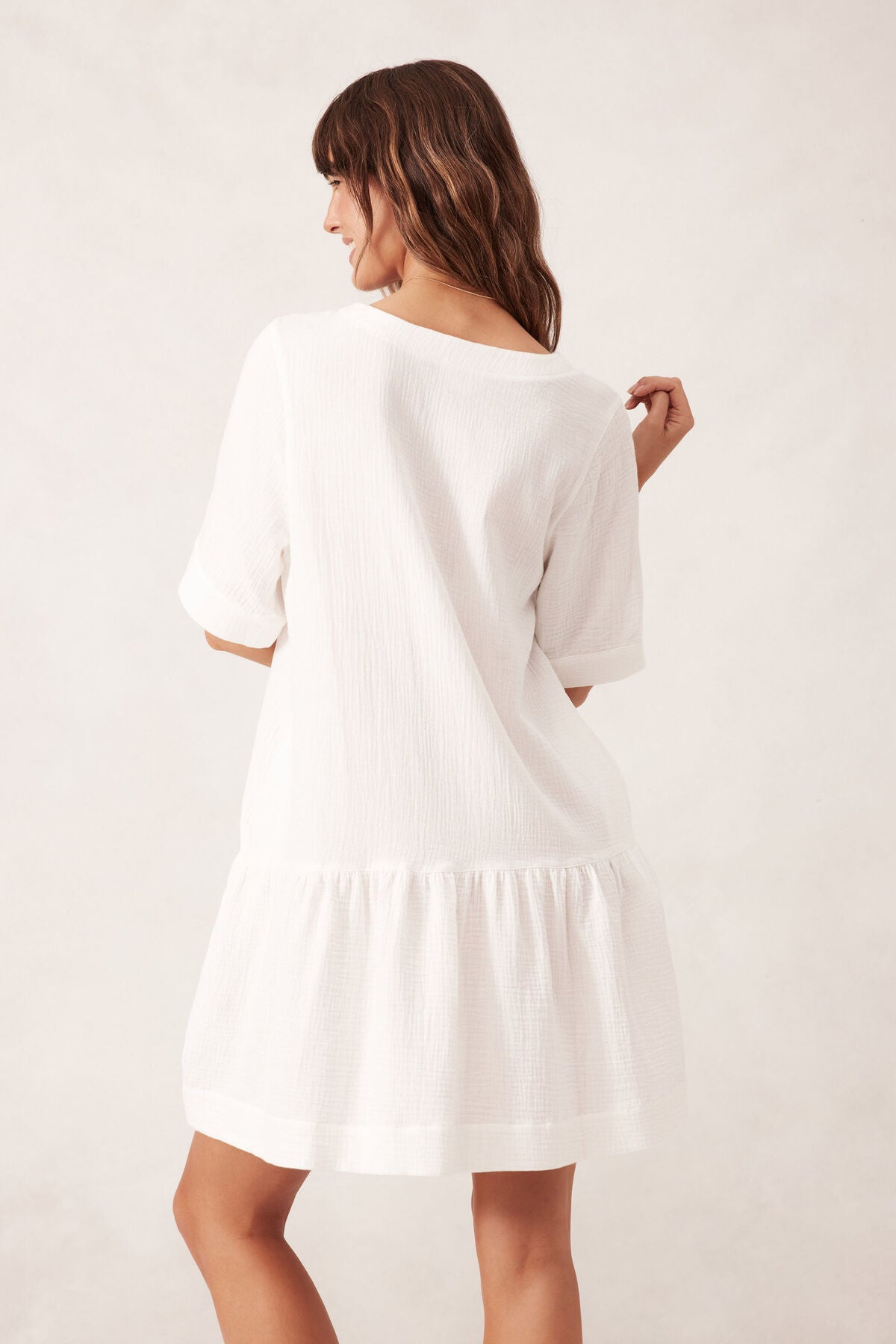 Ceres Life Tunic Mini Dress - white