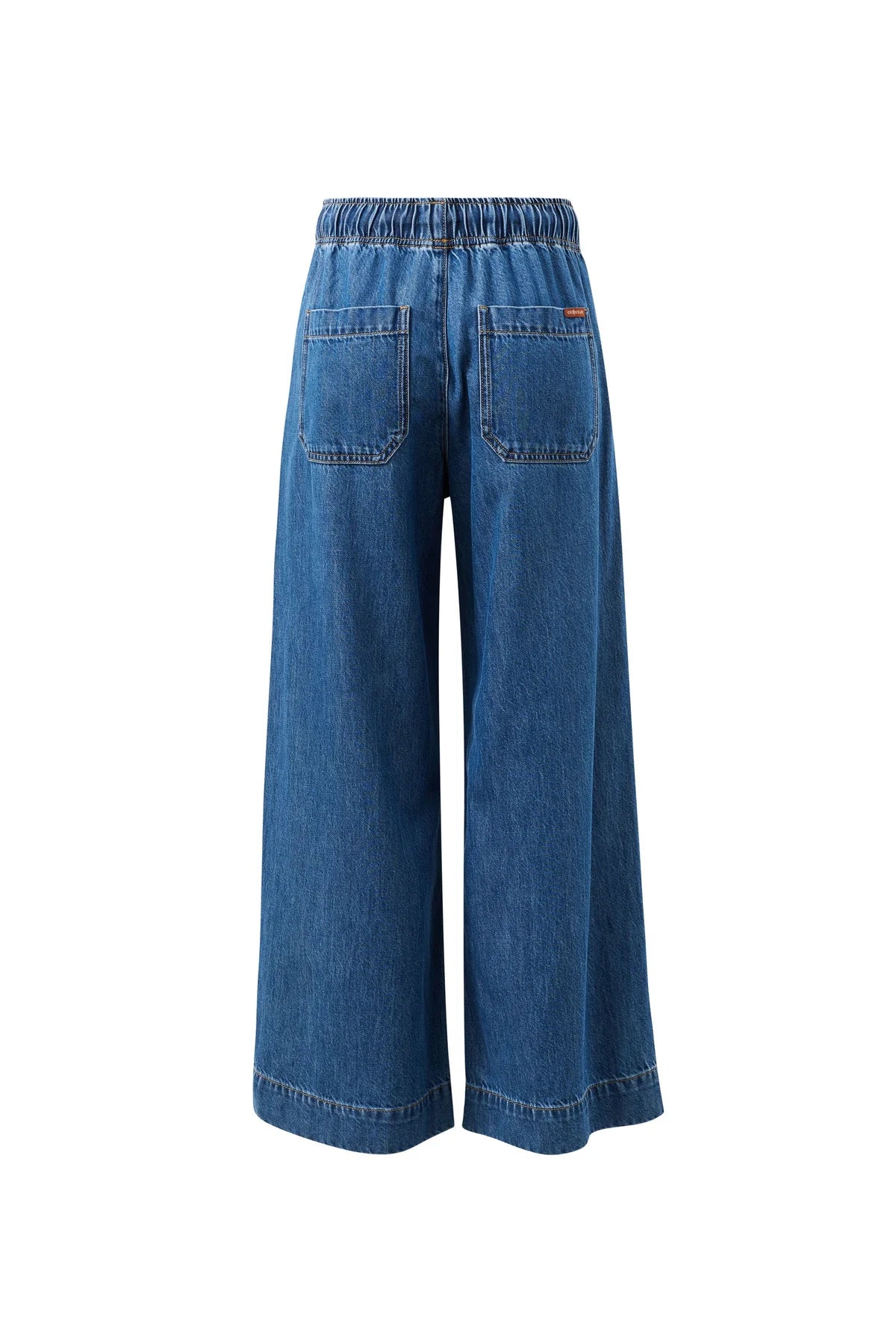 Ceres Andie Wide Leg Drawstring Pant - fresh indigo