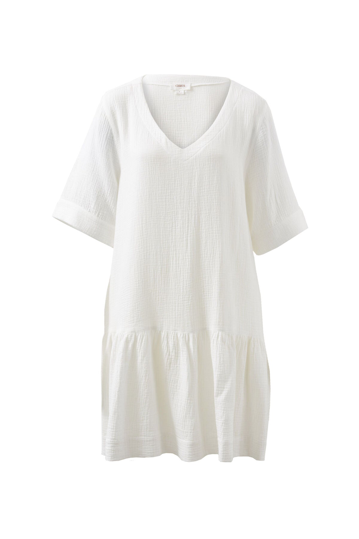 Ceres Life Tunic Mini Dress - white