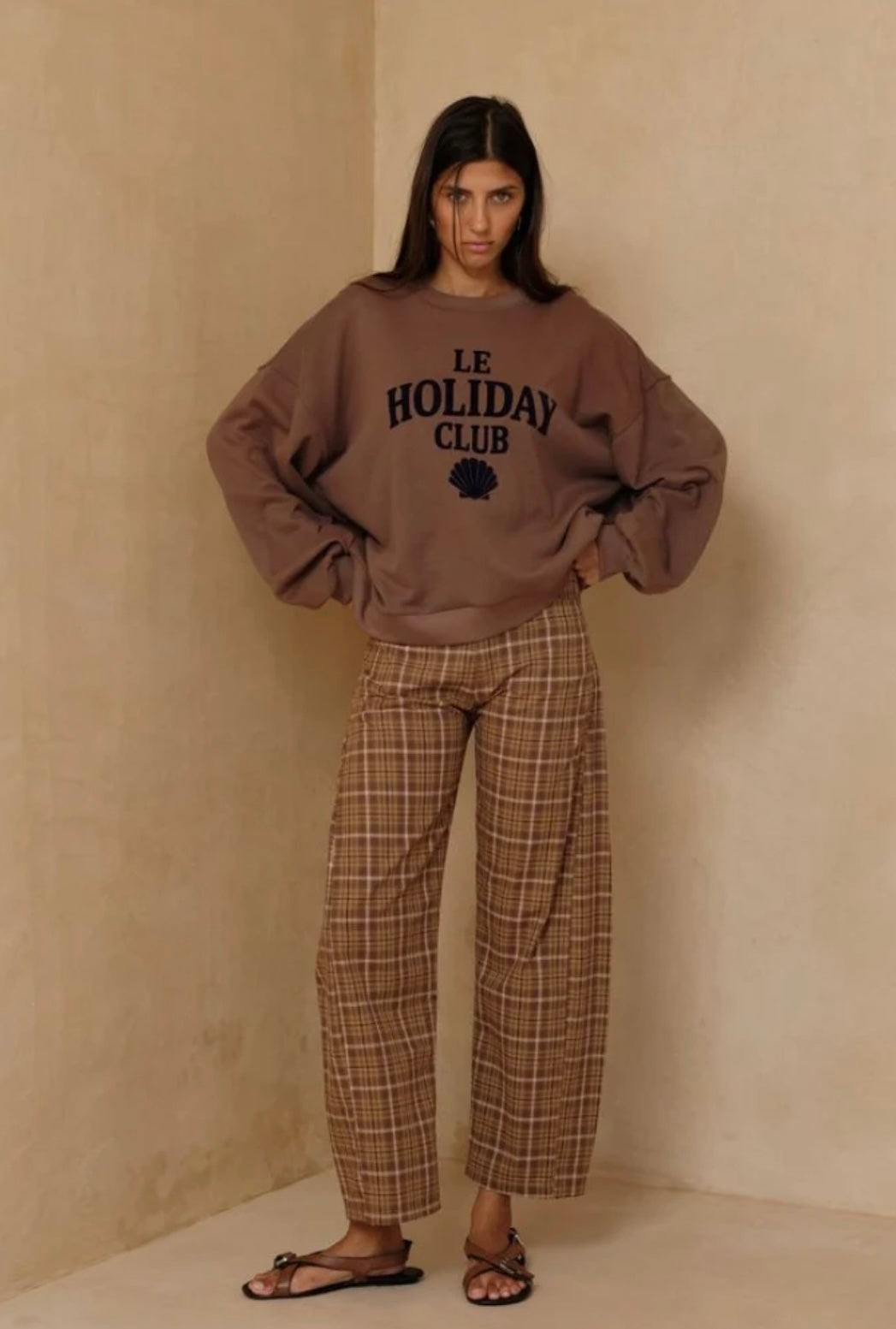 LILYA Le Holiday Club Sweater - chocolate navy