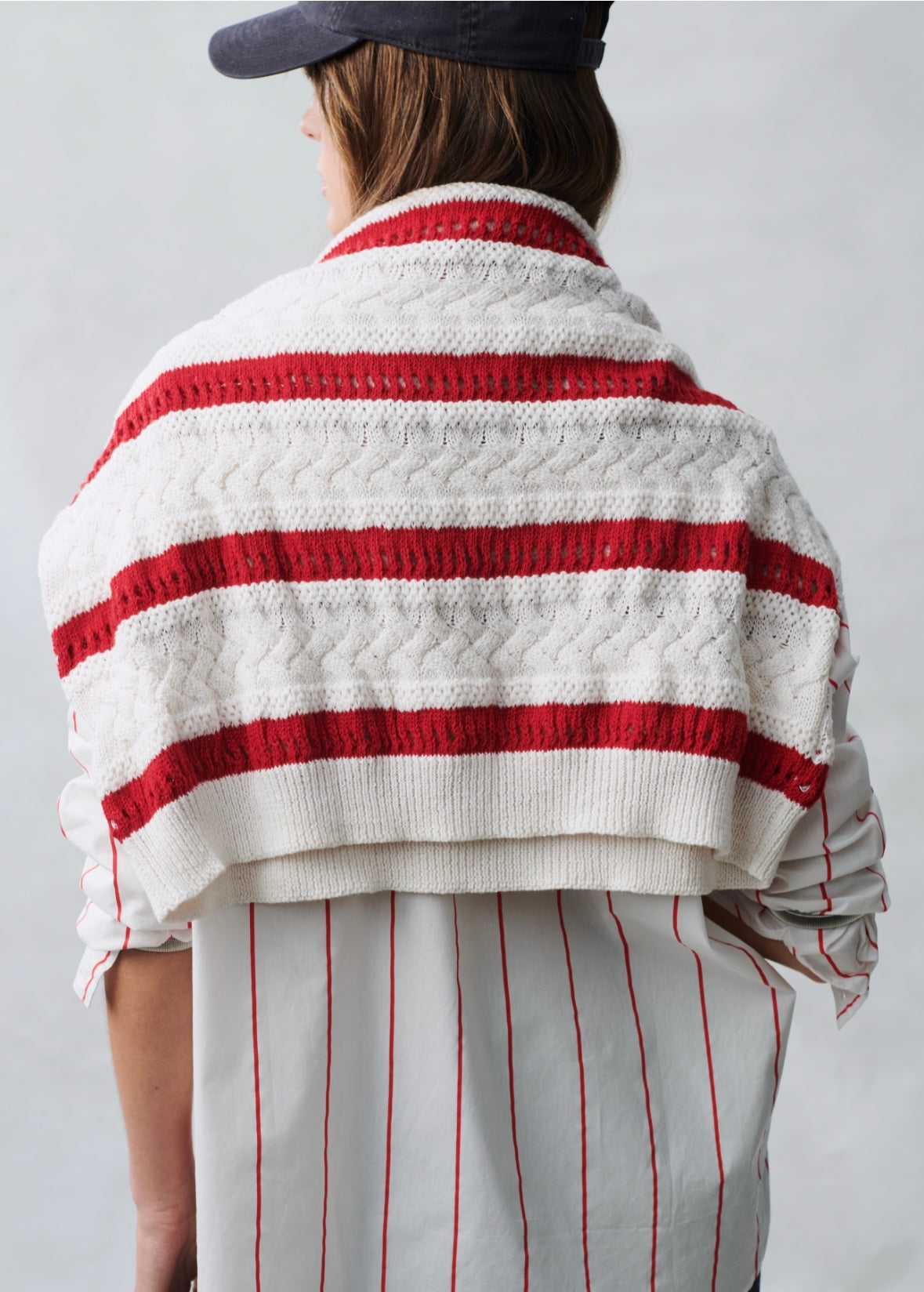 Little Lies Yuki Stripe Shirt - red and white