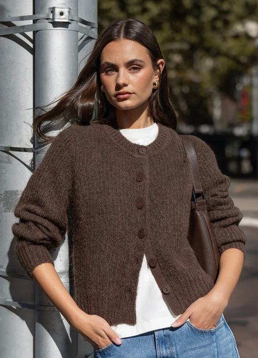 Ivy & Jack Highlight Cardi - chocolate