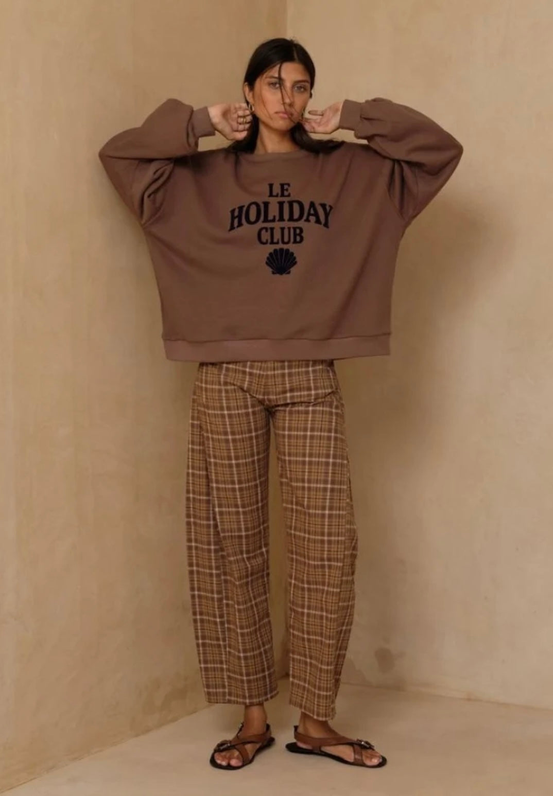 LILYA Le Holiday Club Sweater - chocolate navy