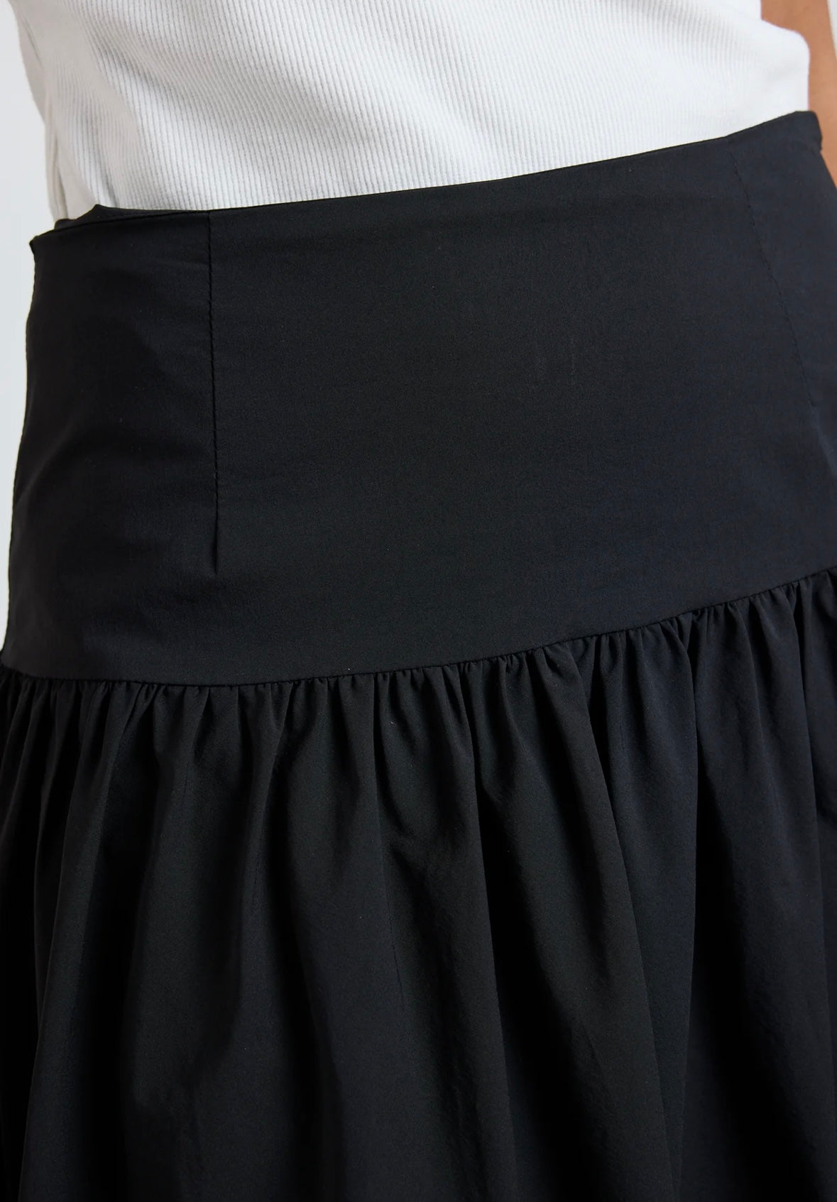stories be told - Intensity Black Bubble Midi Skirt - black